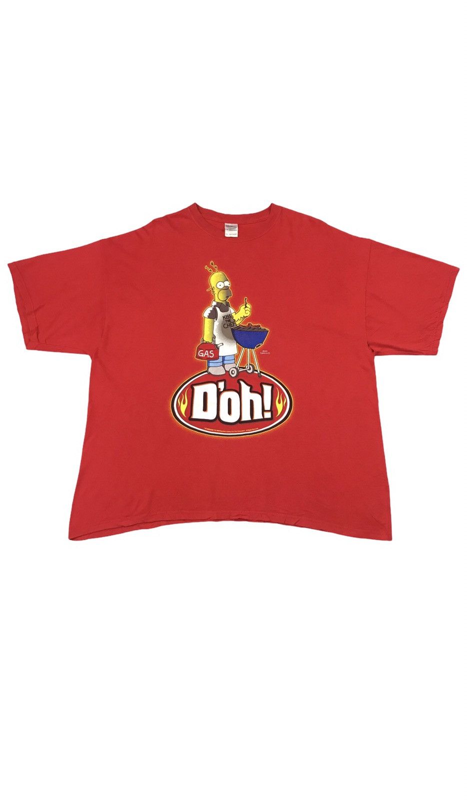 Vintage THE SIMPSONS D’oh Kiss the chef t-shirt Size US XXL / EU 58 / 5 - 1 Thumbnail