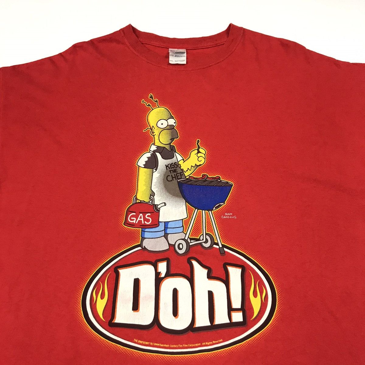 Vintage THE SIMPSONS D’oh Kiss the chef t-shirt Size US XXL / EU 58 / 5 - 3 Thumbnail