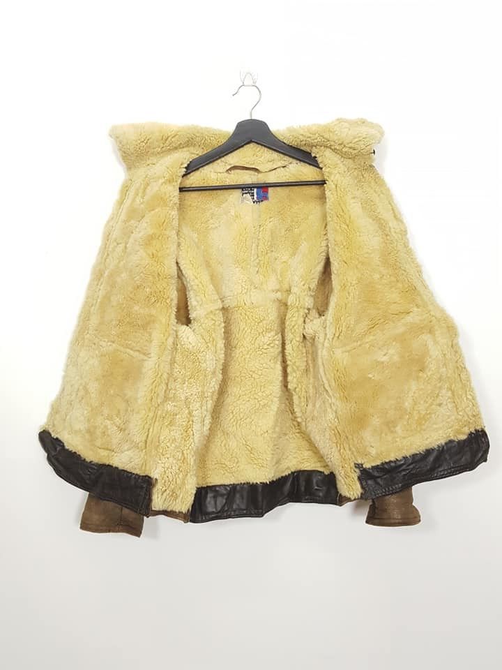 Schott B-3 ANJ-4 Sheepskin Shearling 2 Tone Aviator Flight Jacket Size US M / EU 48-50 / 2 - 12 Thumbnail