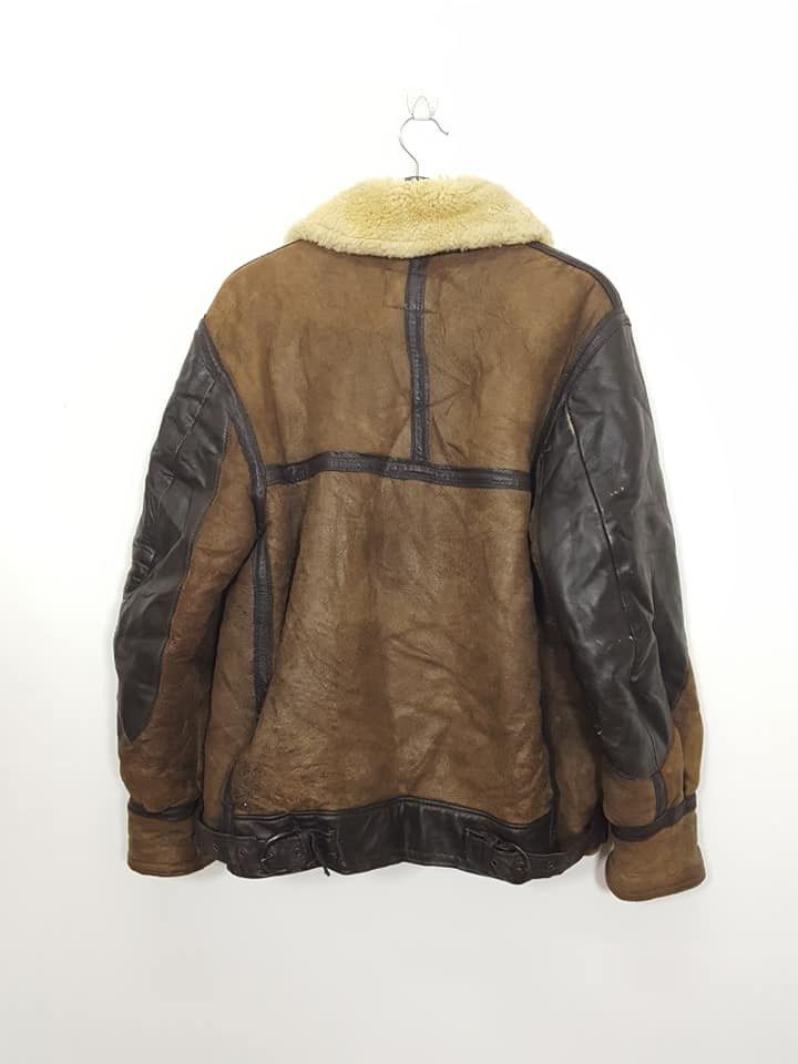 Schott B-3 ANJ-4 Sheepskin Shearling 2 Tone Aviator Flight Jacket Size US M / EU 48-50 / 2 - 11 Thumbnail