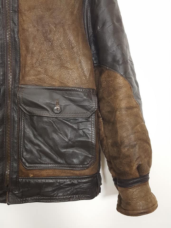 Schott B-3 ANJ-4 Sheepskin Shearling 2 Tone Aviator Flight Jacket Size US M / EU 48-50 / 2 - 19 Thumbnail