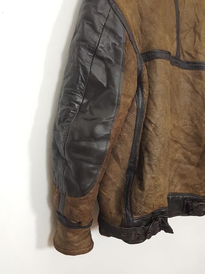 Schott B-3 ANJ-4 Sheepskin Shearling 2 Tone Aviator Flight Jacket Size US M / EU 48-50 / 2 - 20 Thumbnail