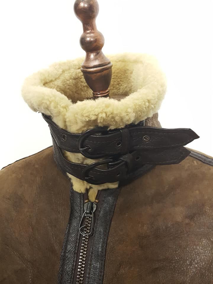 Schott B-3 ANJ-4 Sheepskin Shearling 2 Tone Aviator Flight Jacket Size US M / EU 48-50 / 2 - 6 Thumbnail