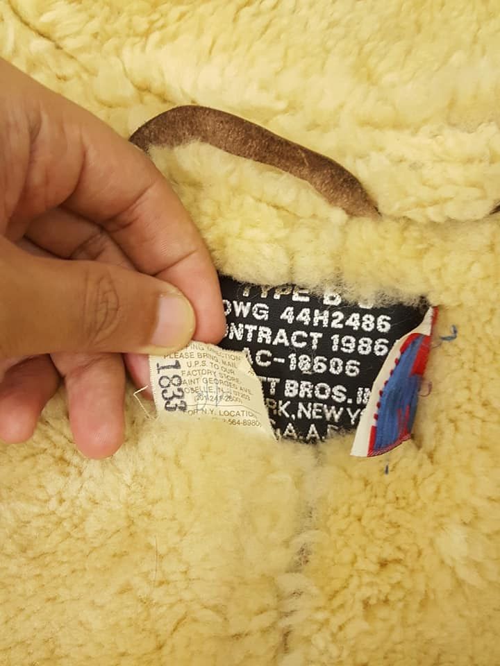 Schott B-3 ANJ-4 Sheepskin Shearling 2 Tone Aviator Flight Jacket Size US M / EU 48-50 / 2 - 15 Thumbnail