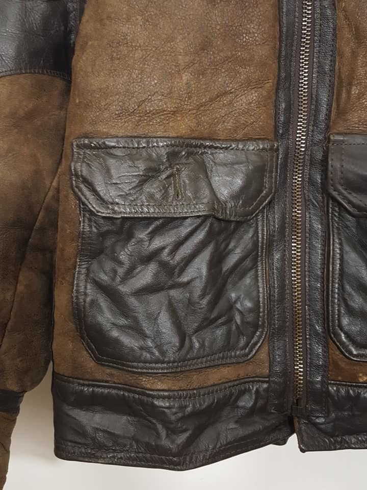 Schott B-3 ANJ-4 Sheepskin Shearling 2 Tone Aviator Flight Jacket Size US M / EU 48-50 / 2 - 23 Thumbnail