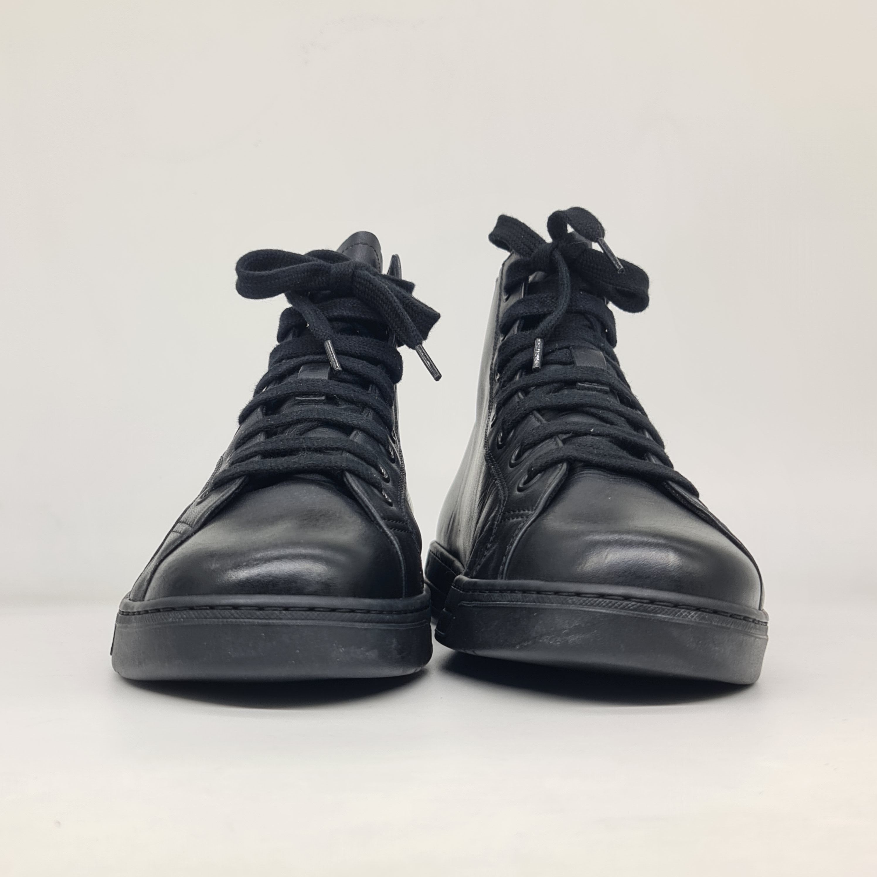 Prada Prada Milano - FW18 Logo Patch High Top Sneakers Size US 8 / EU 41 - 2 Thumbnail