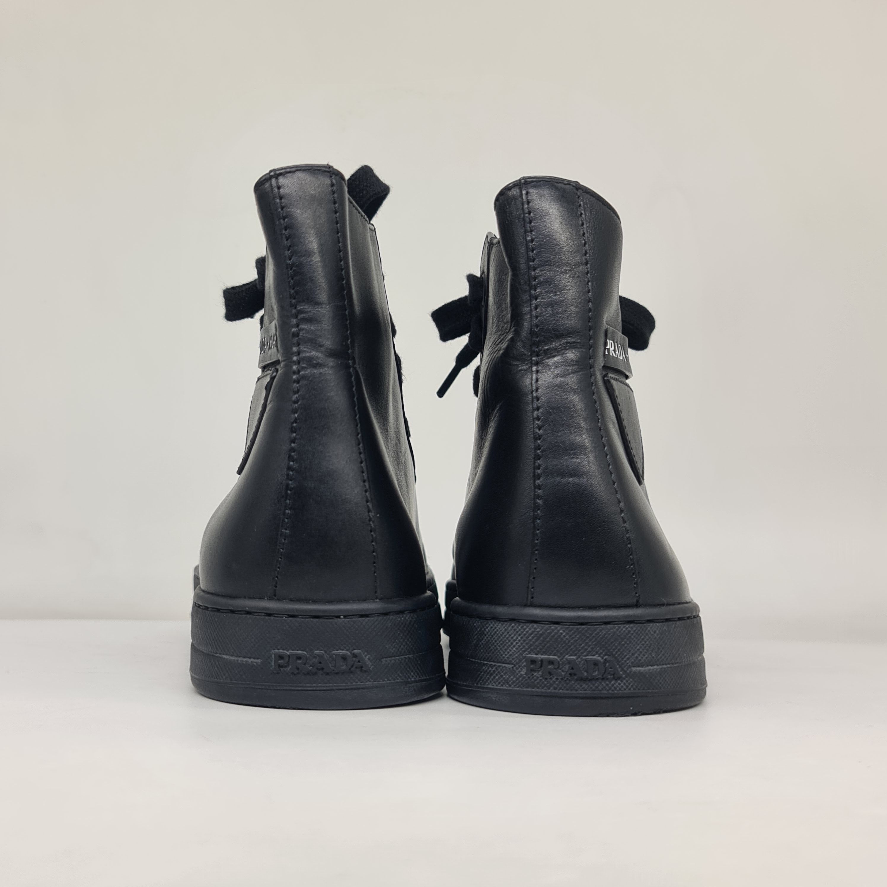 Prada Prada Milano - FW18 Logo Patch High Top Sneakers Size US 8 / EU 41 - 6 Thumbnail