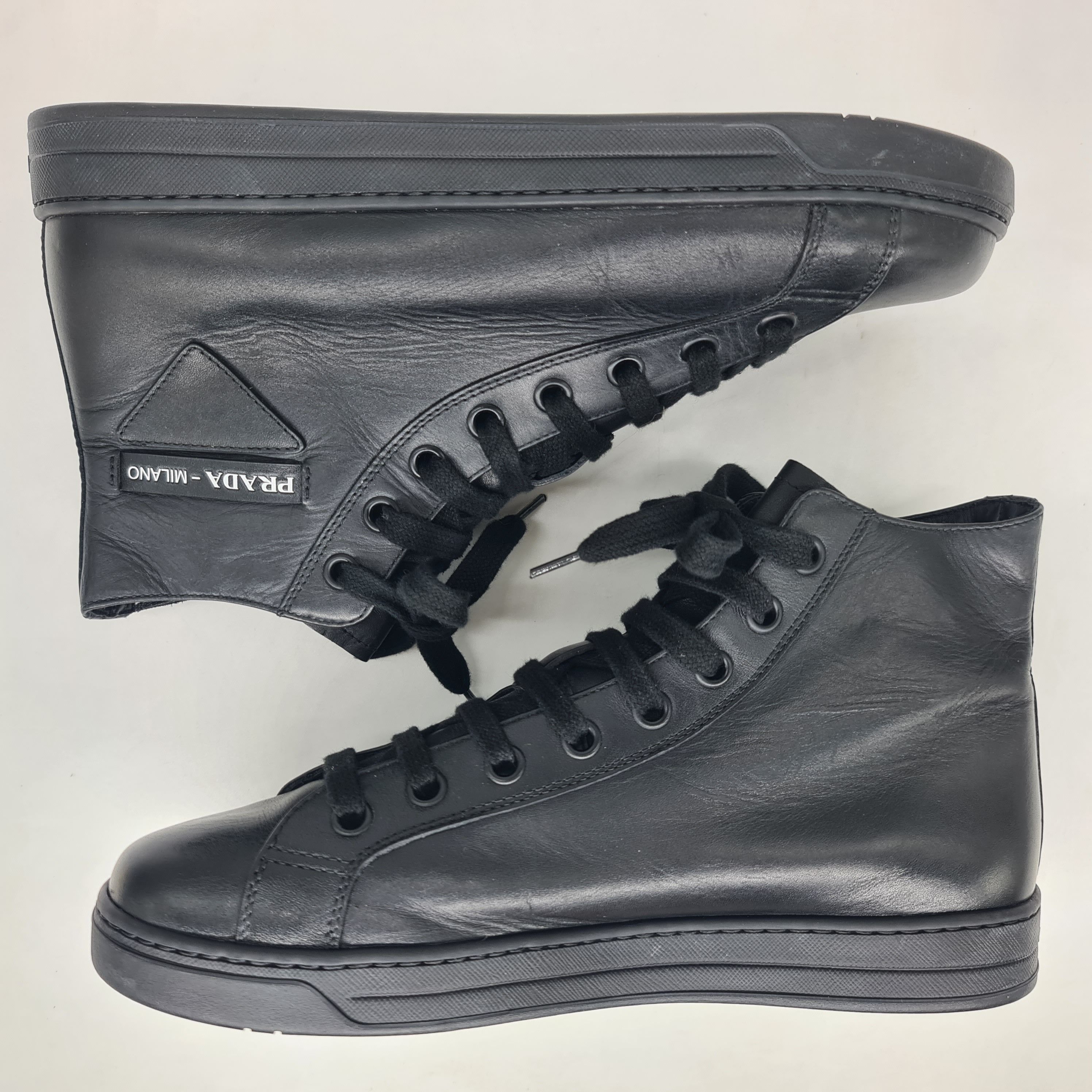 Prada Prada Milano - FW18 Logo Patch High Top Sneakers Size US 8 / EU 41 - 5 Thumbnail