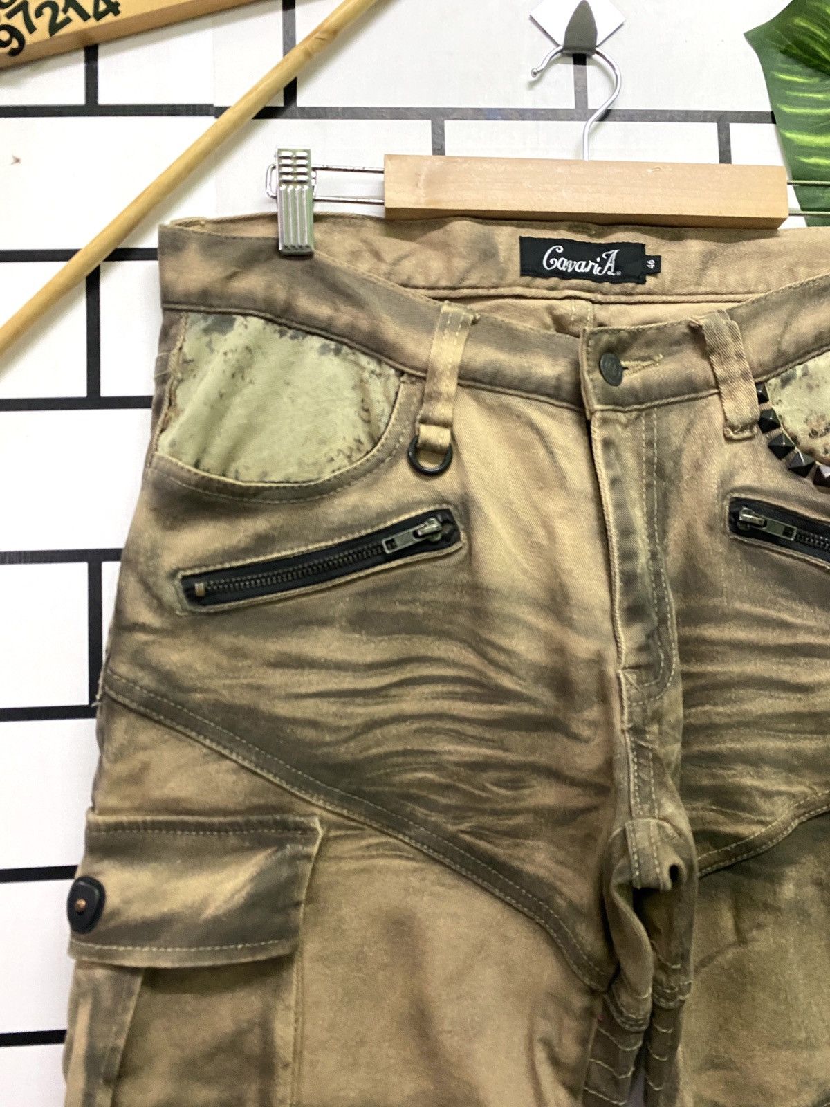 Hysteric Glamour × If Six Was Nine × Japanese Brand CavariA Distressed Multipocket Zipper Bondage Punk CargoPant Size US 32 / EU 48 - 4 Thumbnail