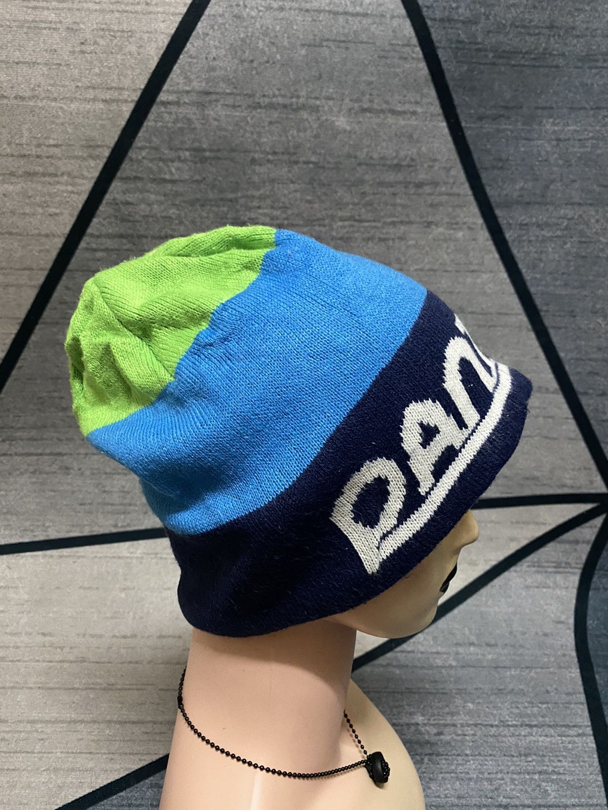 Japanese Brand Pantanal Big Logo Striped 3 Colour Beanie Hat Size ONE SIZE - 3 Thumbnail