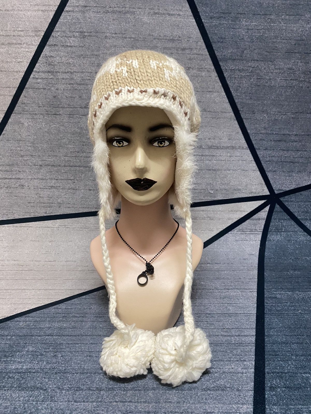 Japanese Brand × Native Japan Trapper Knitted Native Beanie Hat Size ONE SIZE - 4 Thumbnail