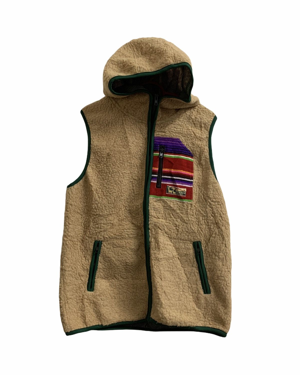 Japanese Brand Titicaca Sleeveless Fleece Hoodie Size US L / EU 52-54 / 3 - 1 Thumbnail