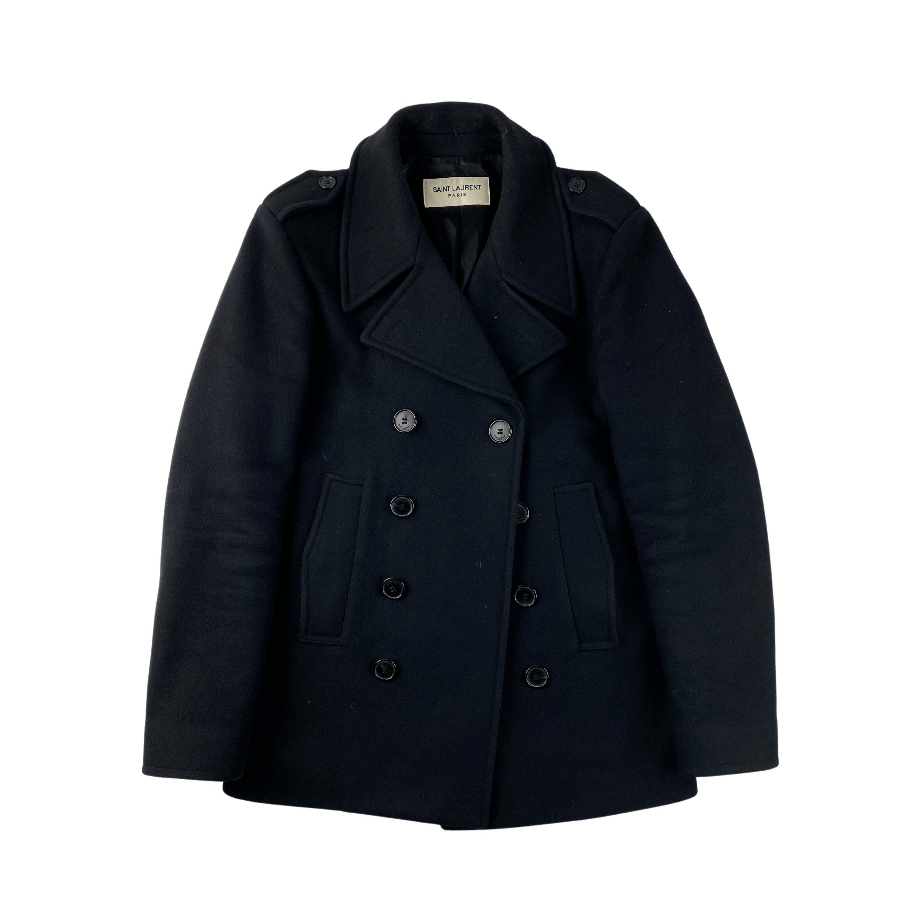 Saint Laurent Paris Saint Laurent FW15 4 Button Peacoat Size US M / EU 48-50 / 2 - 2 Thumbnail
