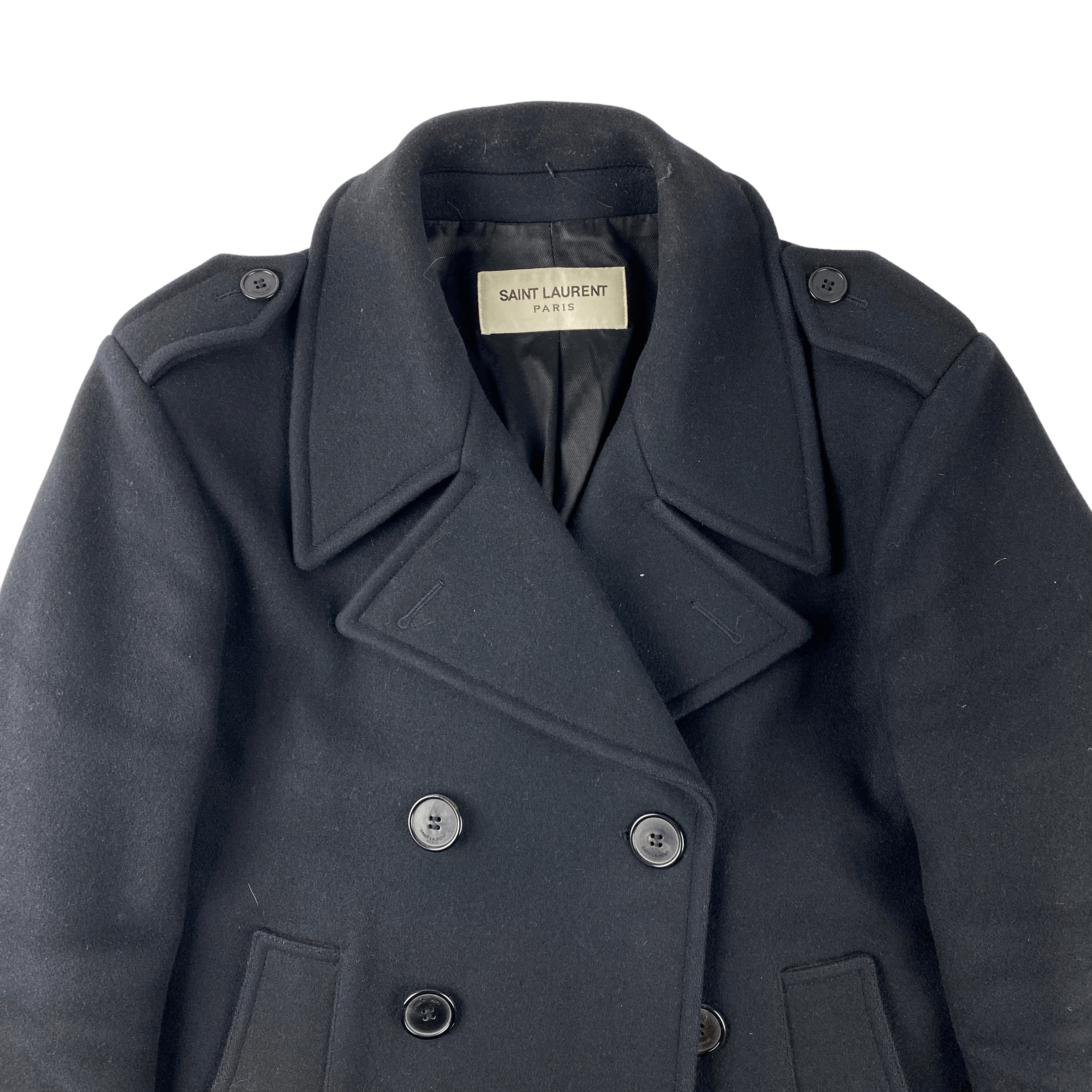 Saint Laurent Paris Saint Laurent FW15 4 Button Peacoat Size US M / EU 48-50 / 2 - 3 Thumbnail
