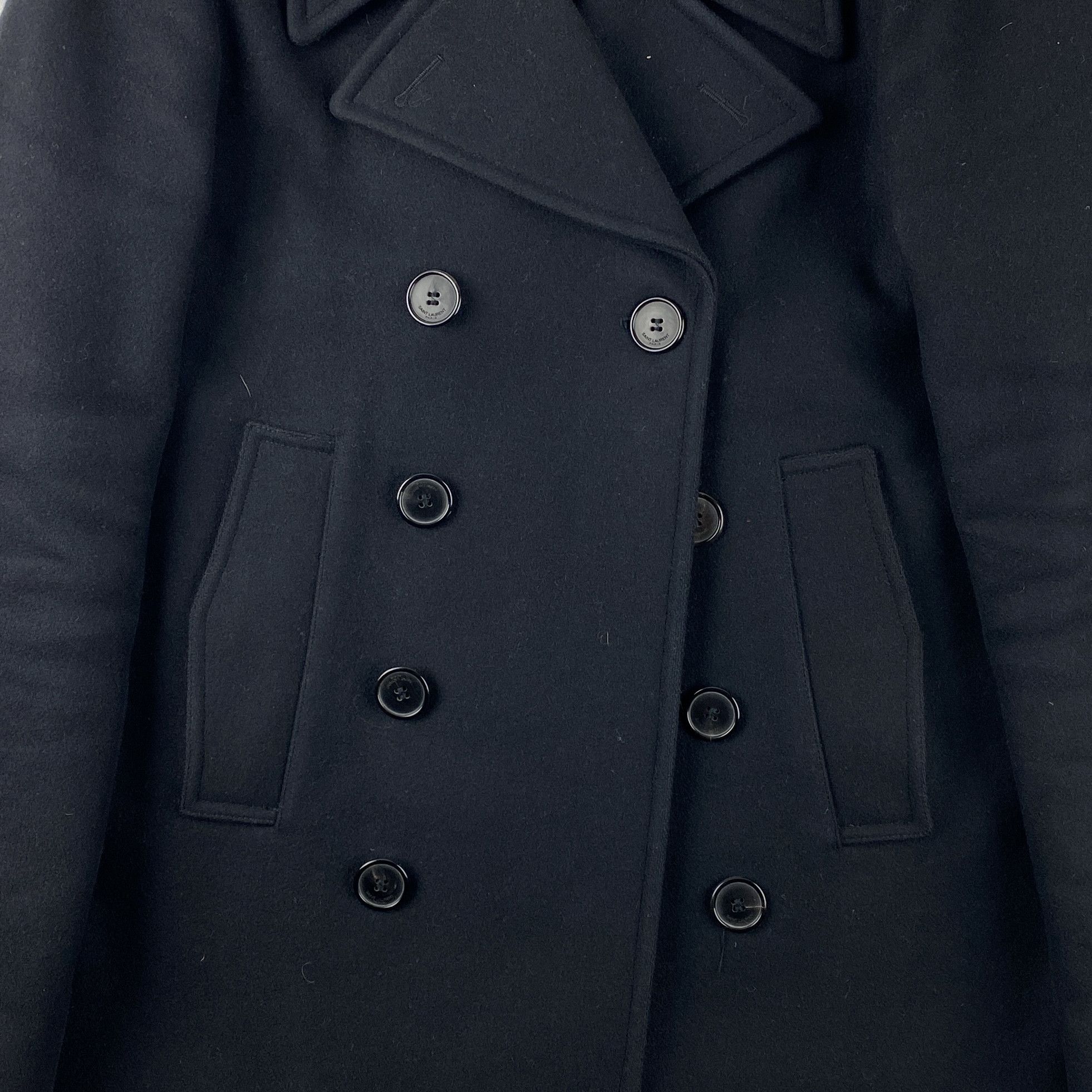 Saint Laurent Paris Saint Laurent FW15 4 Button Peacoat Size US M / EU 48-50 / 2 - 4 Thumbnail