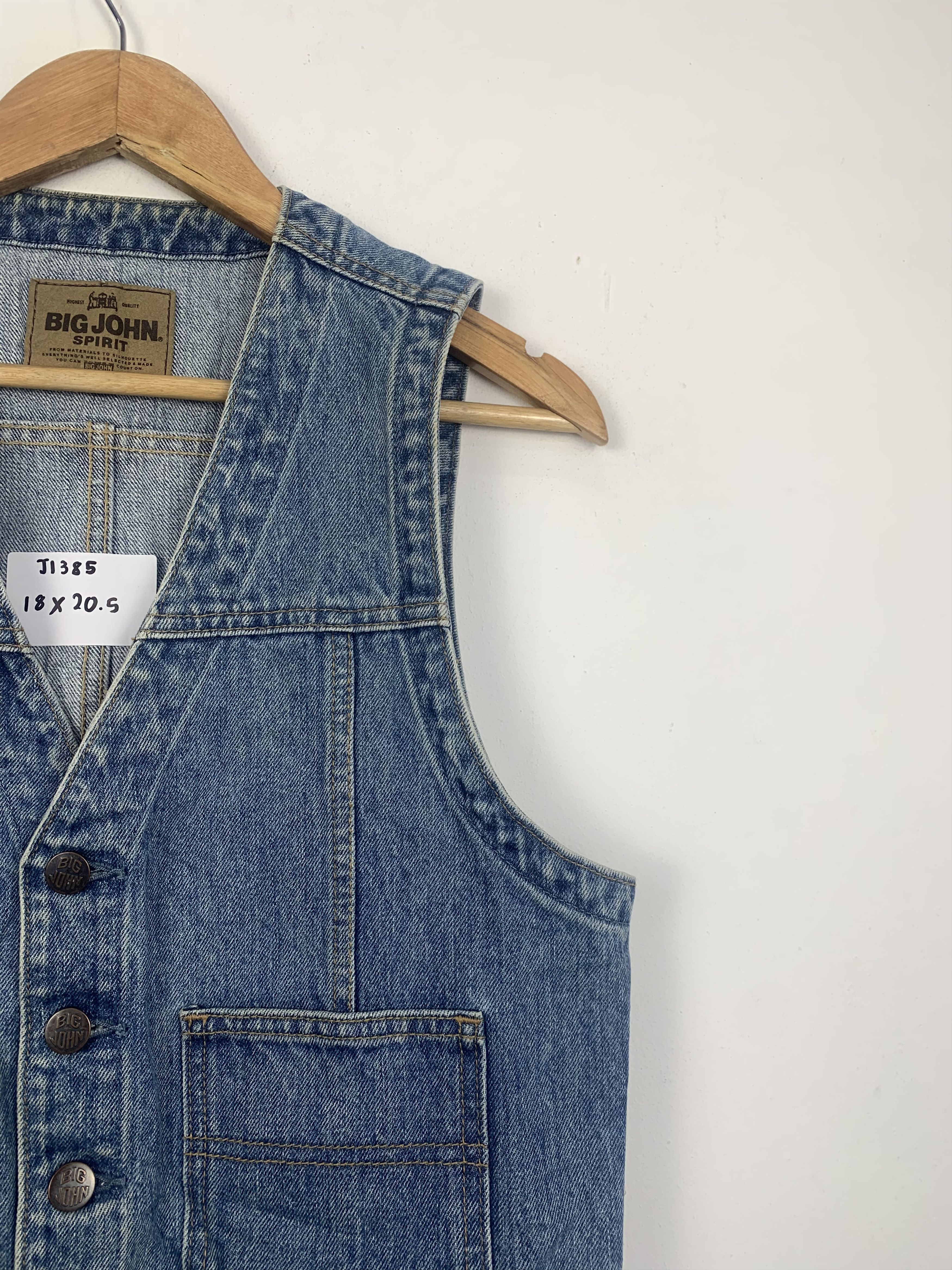 Big John × Vintage Vintage Big John Denim Vest Size US M / EU 48-50 / 2 - 9 Thumbnail