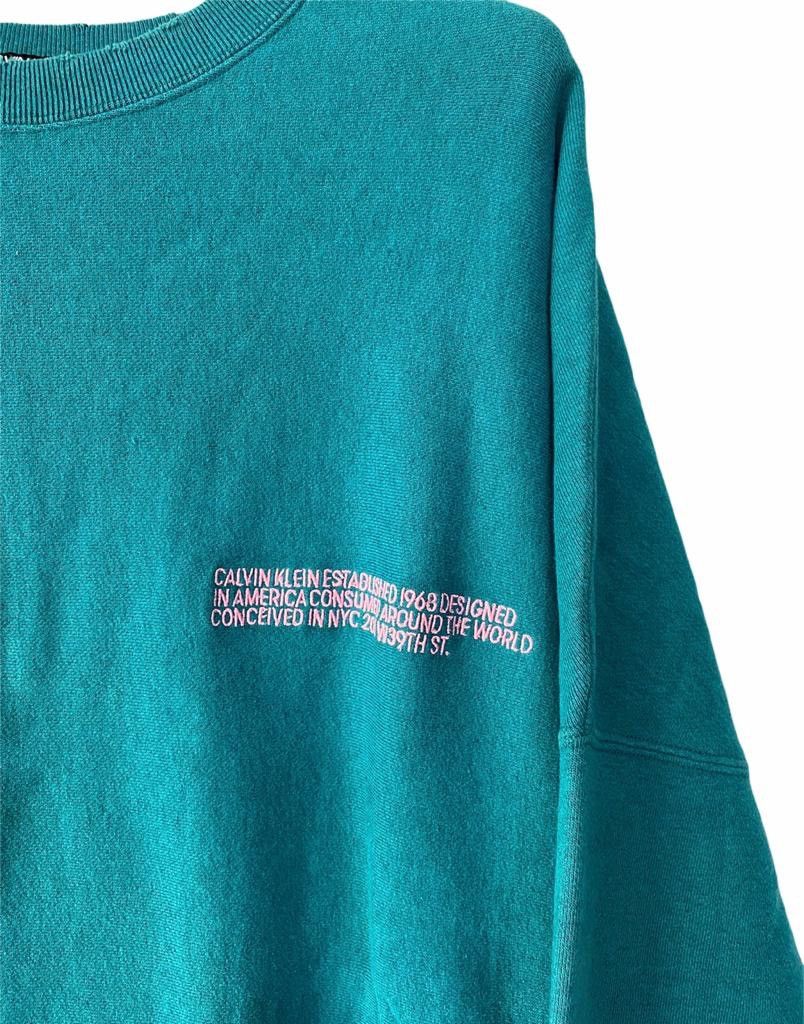 Calvin Klein 205W39NYC × Raf Simons logo embroidered cotton sweatshirt Size US M / EU 48-50 / 2 - 2 Thumbnail