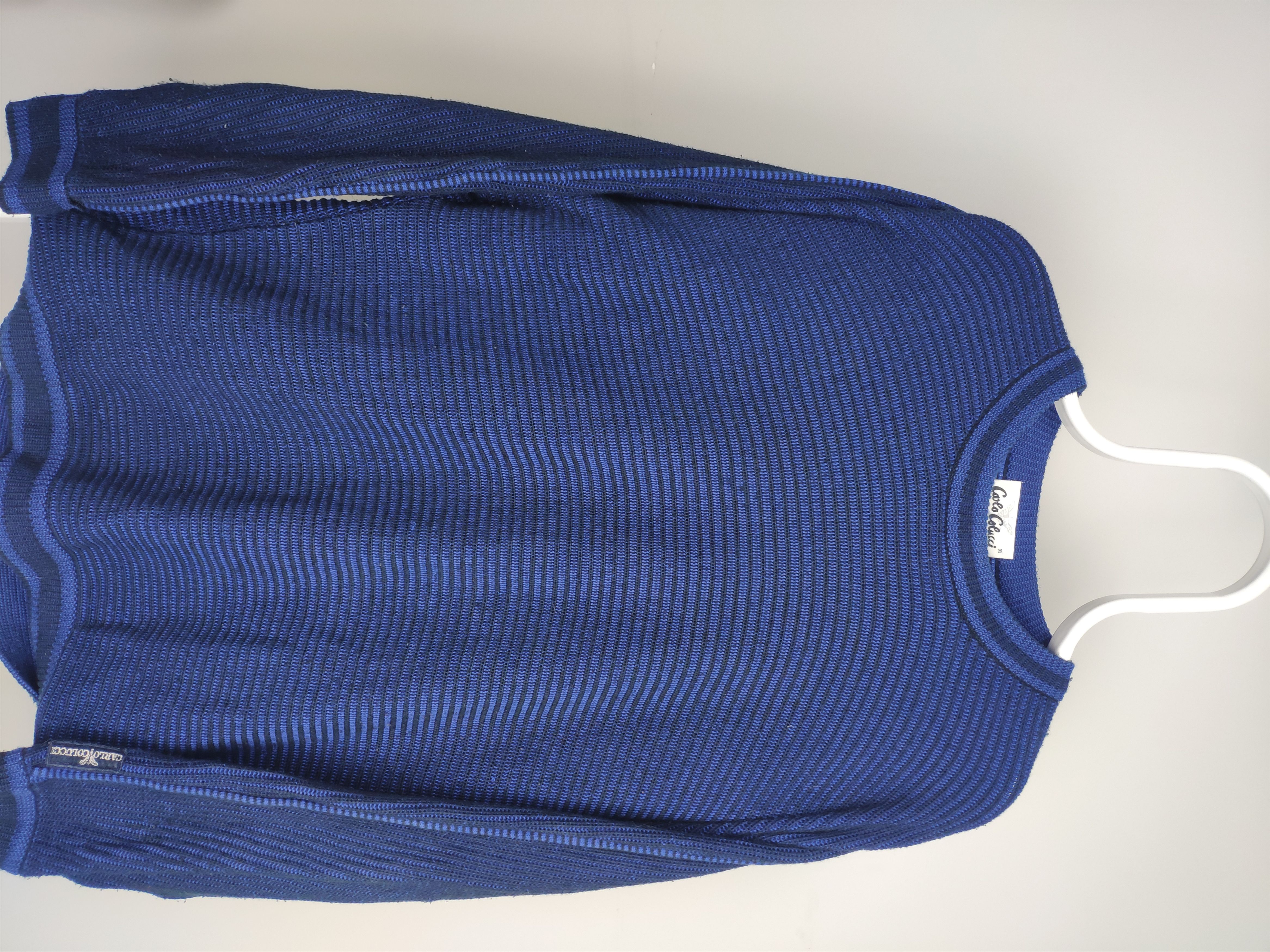 Carlo Colucci × Designer × Vintage Carlo Colucci vintage sweater jumper knitwear basic blue Size US XL / EU 56 / 4 - 1 Thumbnail