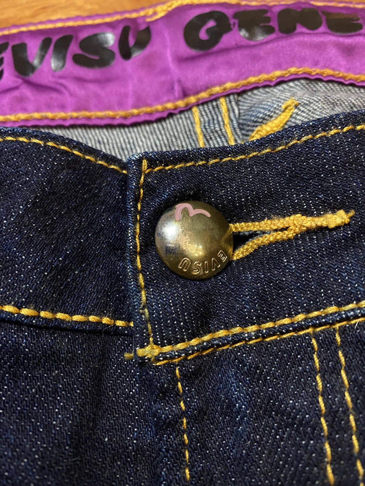 Evisu Evisu vintage navy jeans Evisu Genes seagull velour Size 26" / US 2 / IT 38 - 11 Thumbnail