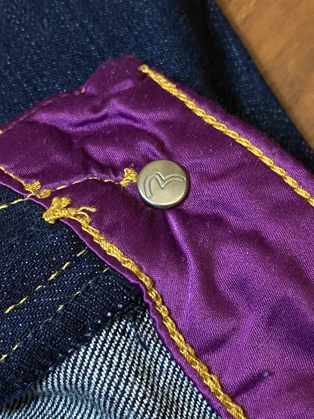 Evisu Evisu vintage navy jeans Evisu Genes seagull velour Size 26" / US 2 / IT 38 - 14 Thumbnail