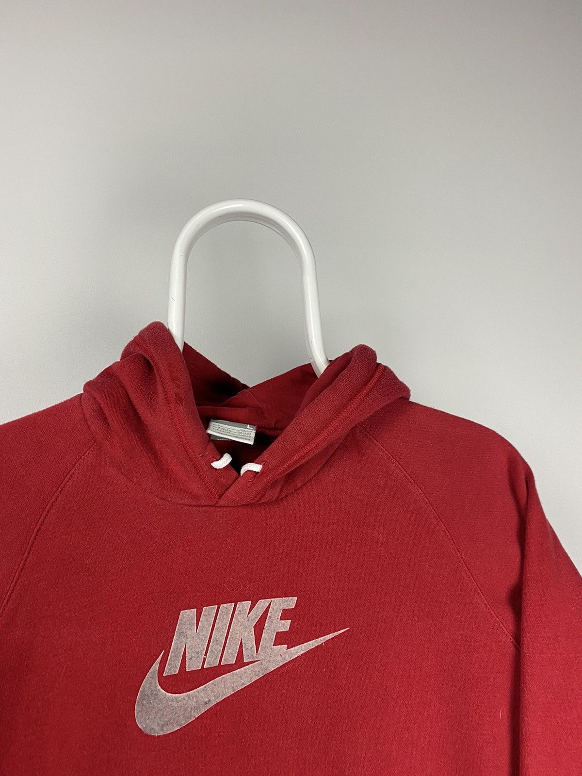 Nike × Vintage Nike vintage Classic logo hoodie center logo red Size US S / EU 44-46 / 1 - 2 Thumbnail