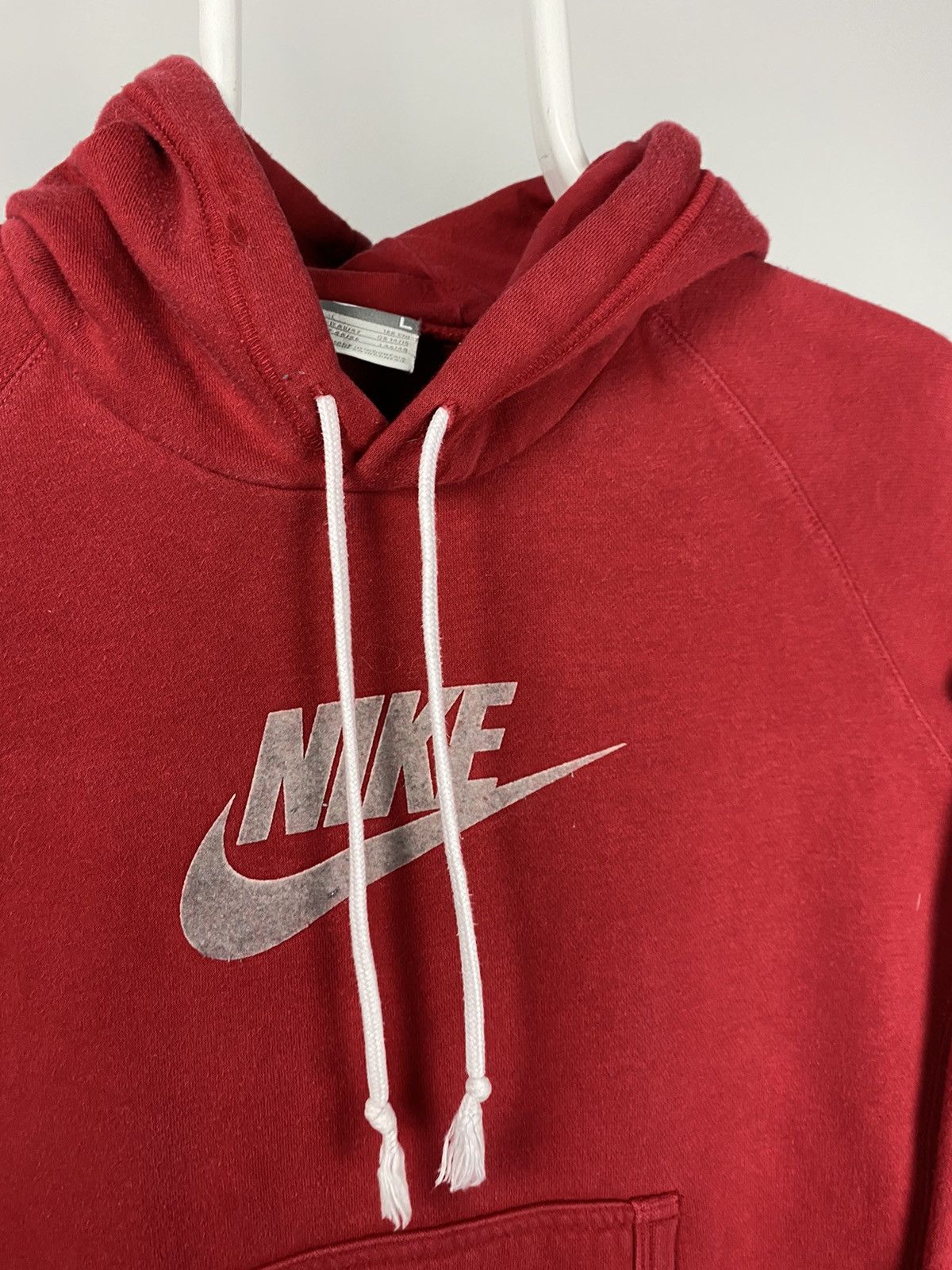 Nike × Vintage Nike vintage Classic logo hoodie center logo red Size US S / EU 44-46 / 1 - 3 Thumbnail