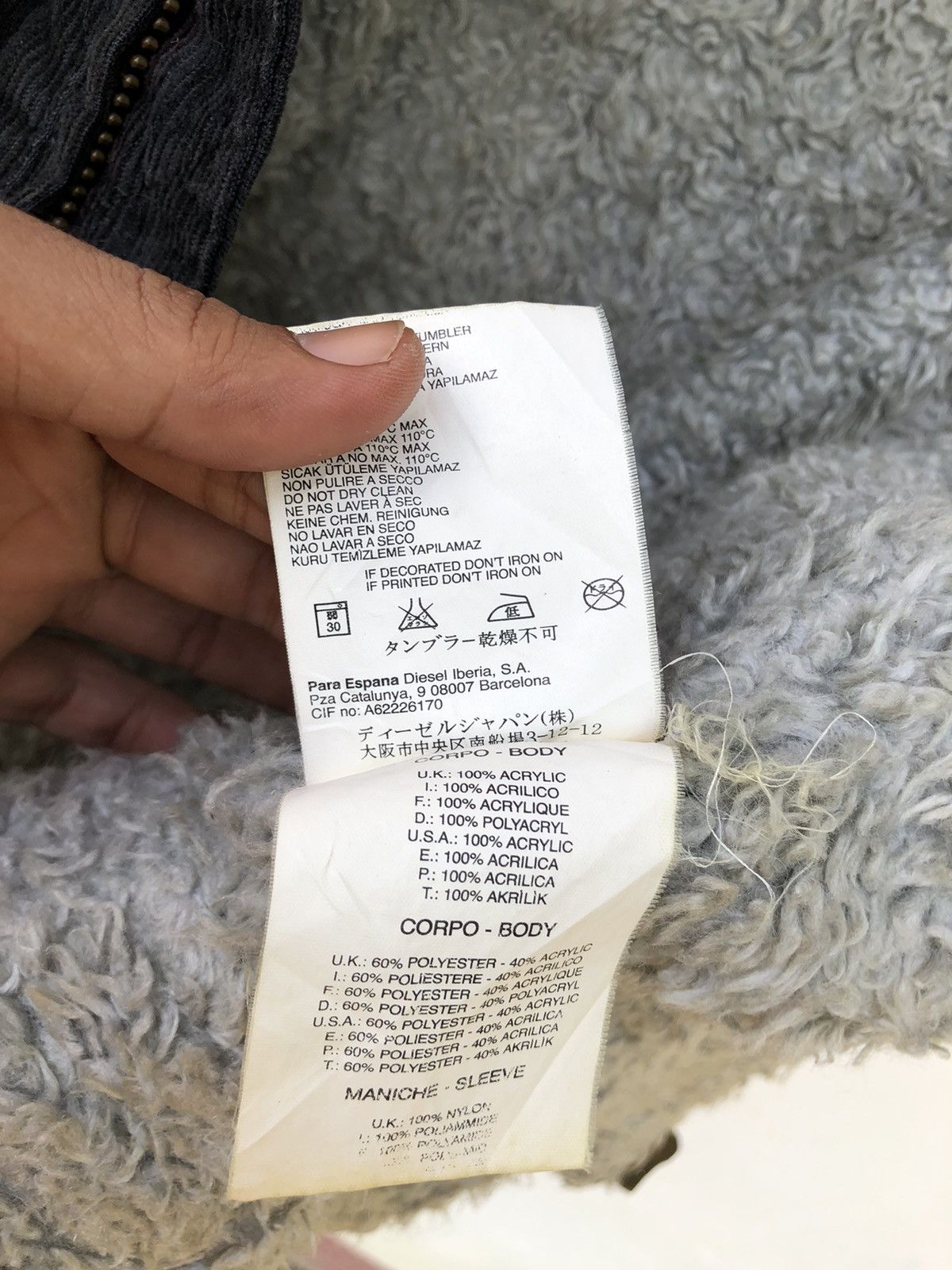 Diesel 🔥Vtg Diesel Corduroy Sherpa Lining Style B 3 Size US L / EU 52-54 / 3 - 8 Thumbnail