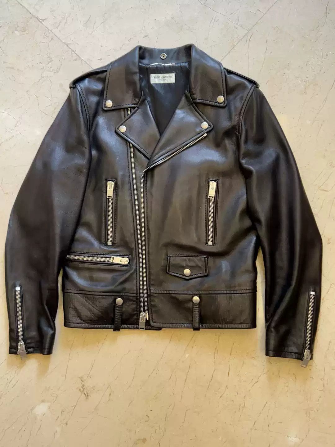 Saint Laurent Paris Saint Laurent Classic Leather Jacket Size US S / EU 44-46 / 1 - 1 Thumbnail