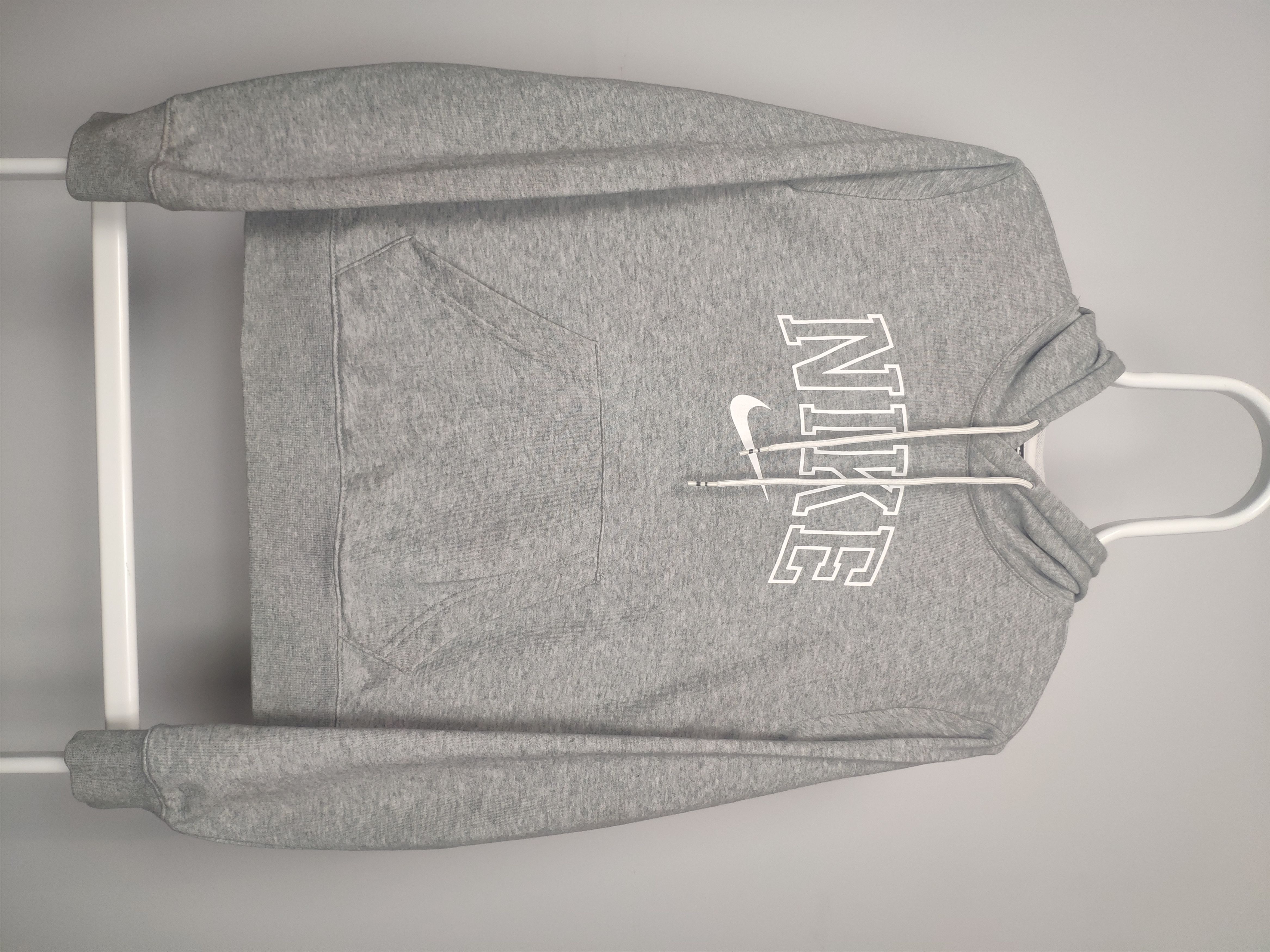 Nike Nike spell out hoodie center swoosh grey sweatshirt vintage Size US S / EU 44-46 / 1 - 1 Thumbnail