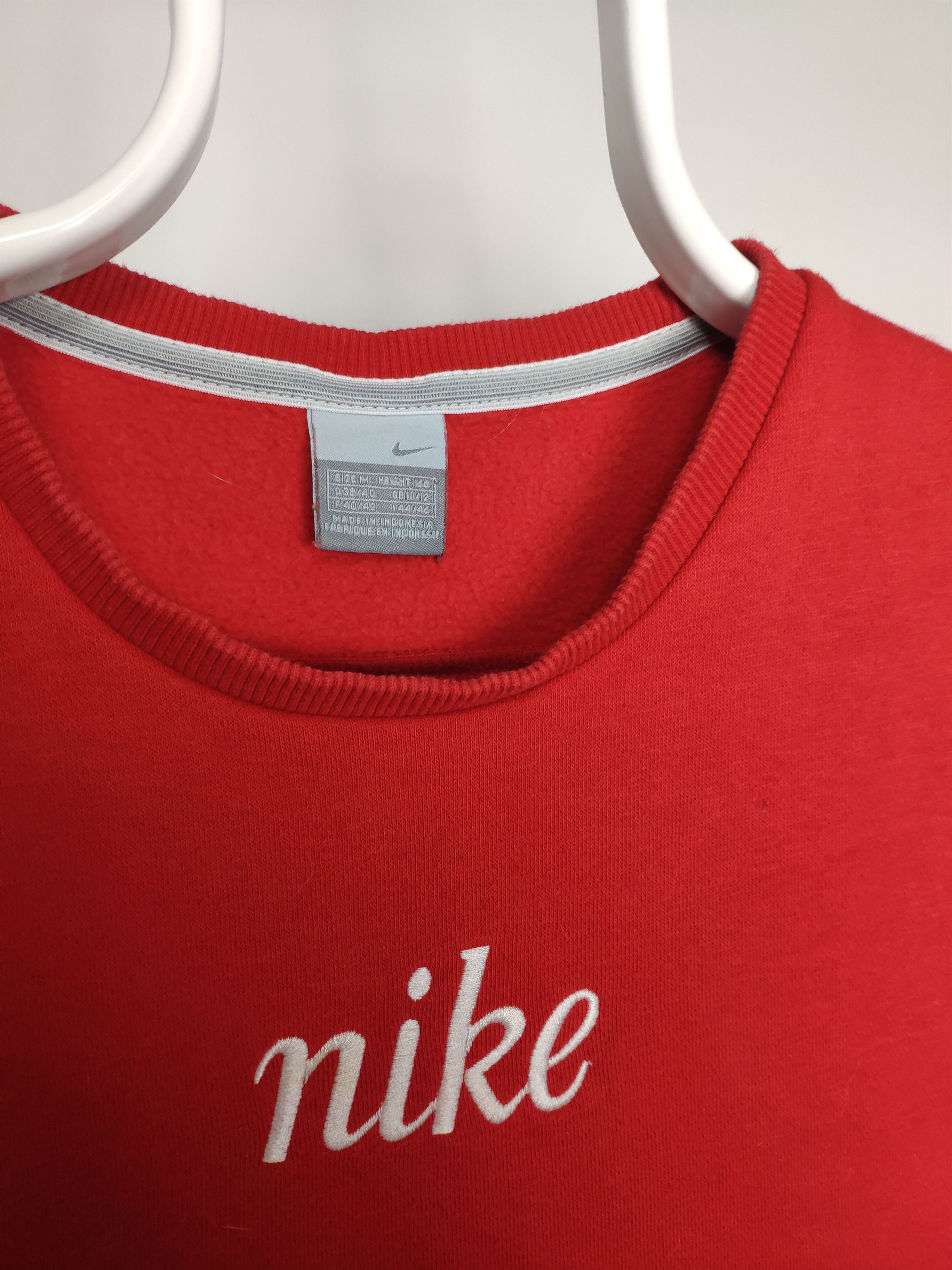 Nike × Vintage Nike vintage spellout sweatshirt red girls cropped Size US S / EU 44-46 / 1 - 3 Thumbnail