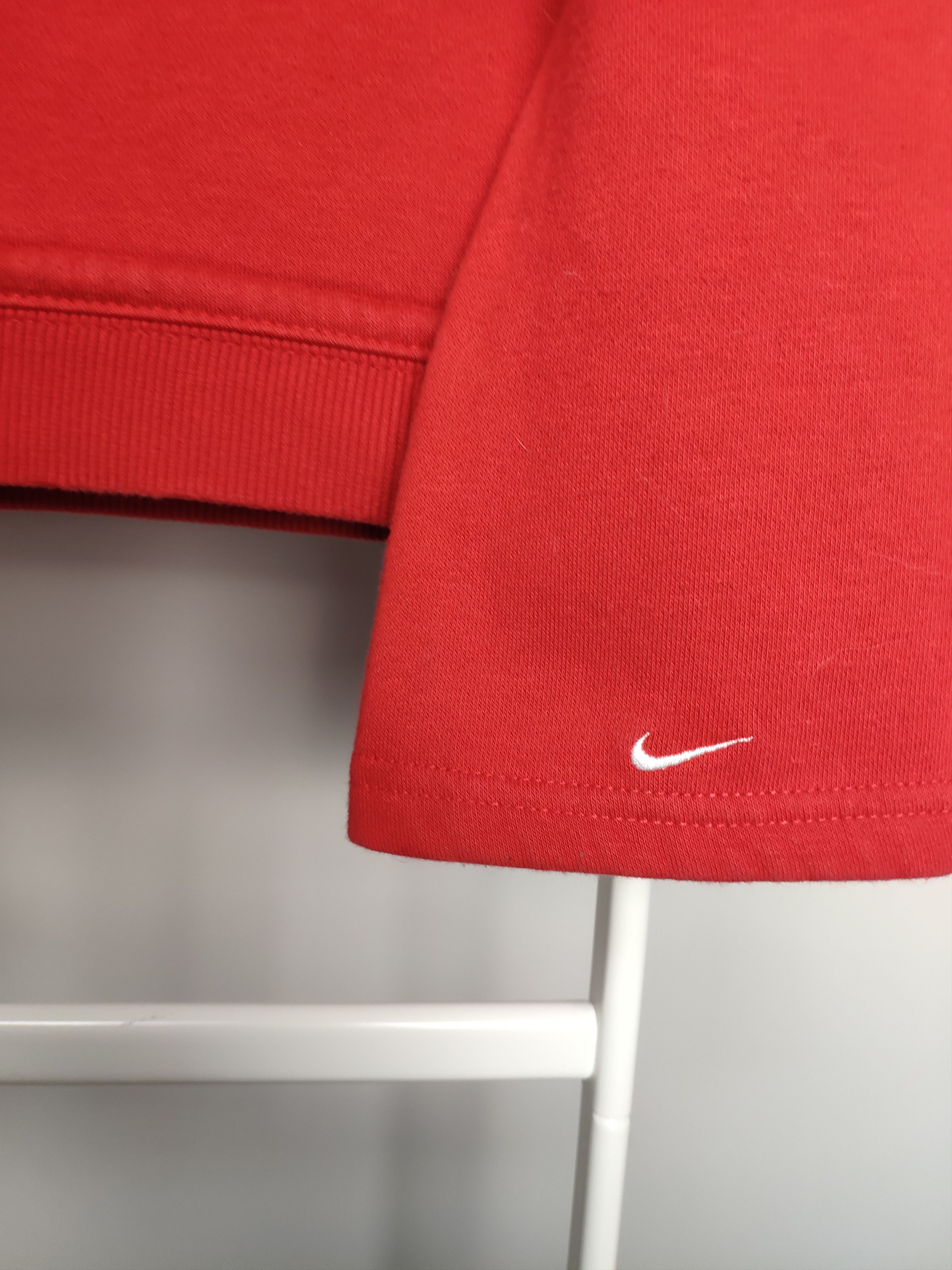 Nike × Vintage Nike vintage spellout sweatshirt red girls cropped Size US S / EU 44-46 / 1 - 2 Thumbnail