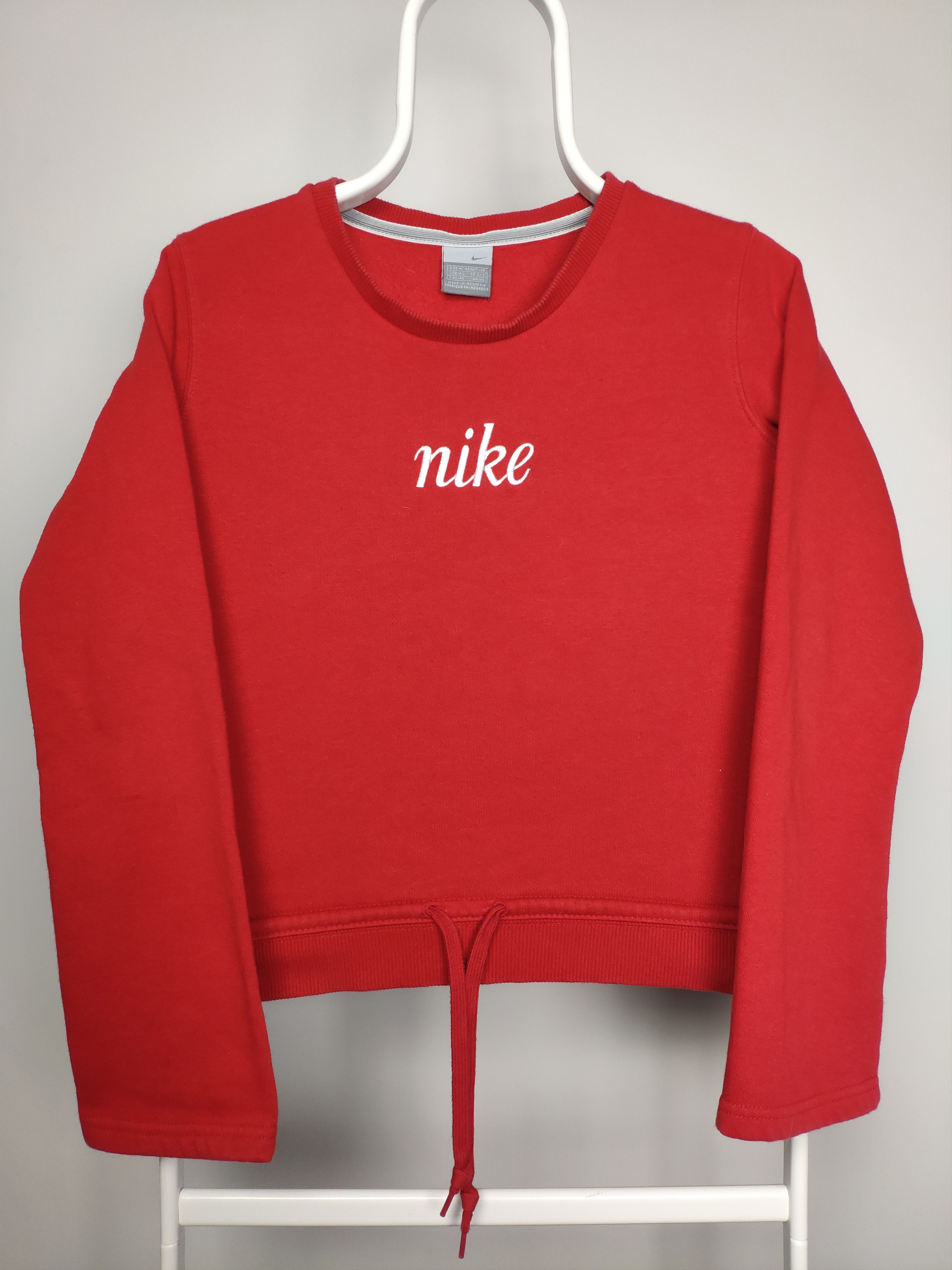 Nike × Vintage Nike vintage spellout sweatshirt red girls cropped Size US S / EU 44-46 / 1 - 1 Thumbnail