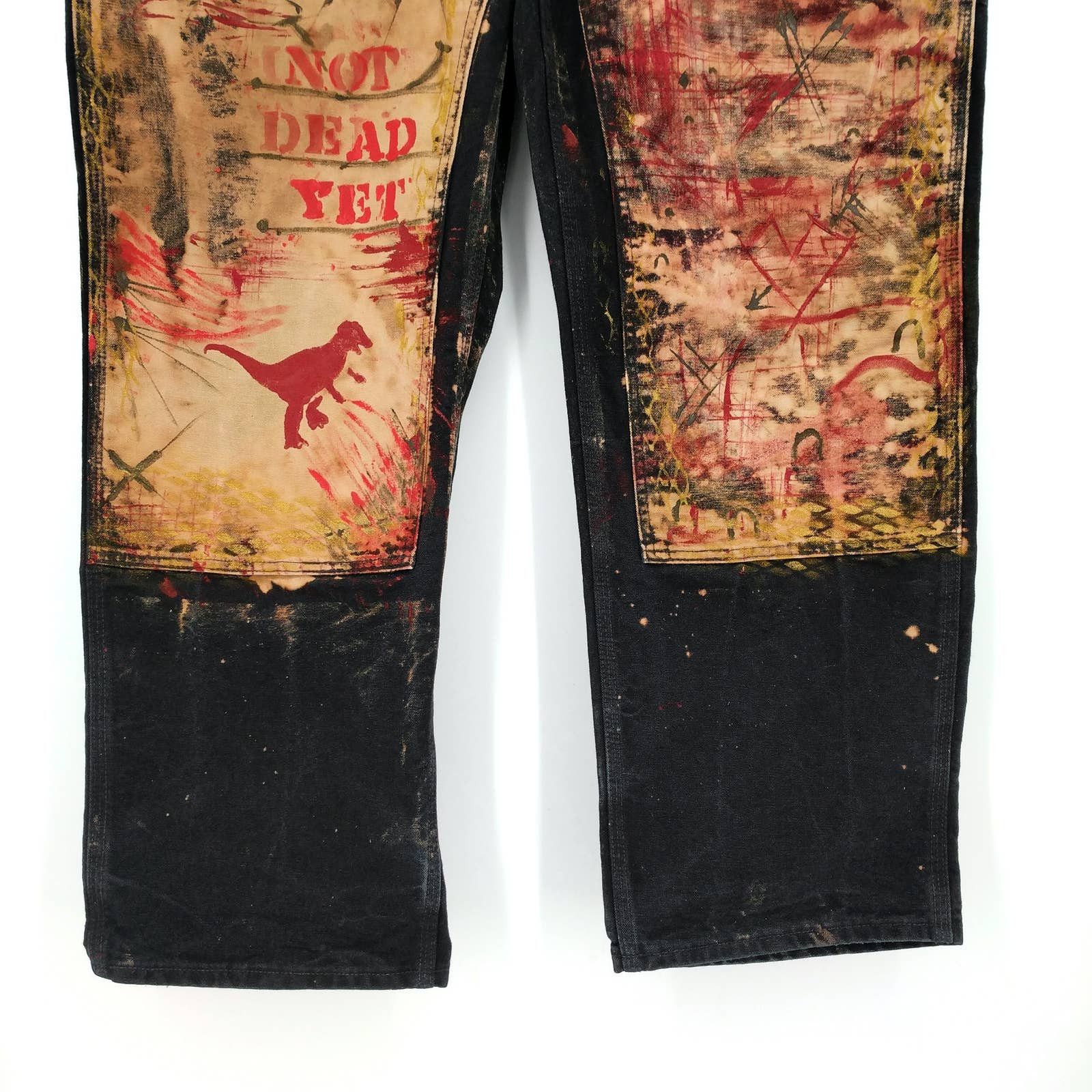 Carhartt × Carhartt Wip Carhartt Double-Knee Custom Paint Not Dead Yet Graffiti Pant Size US 42 / EU 58 - 4 Thumbnail