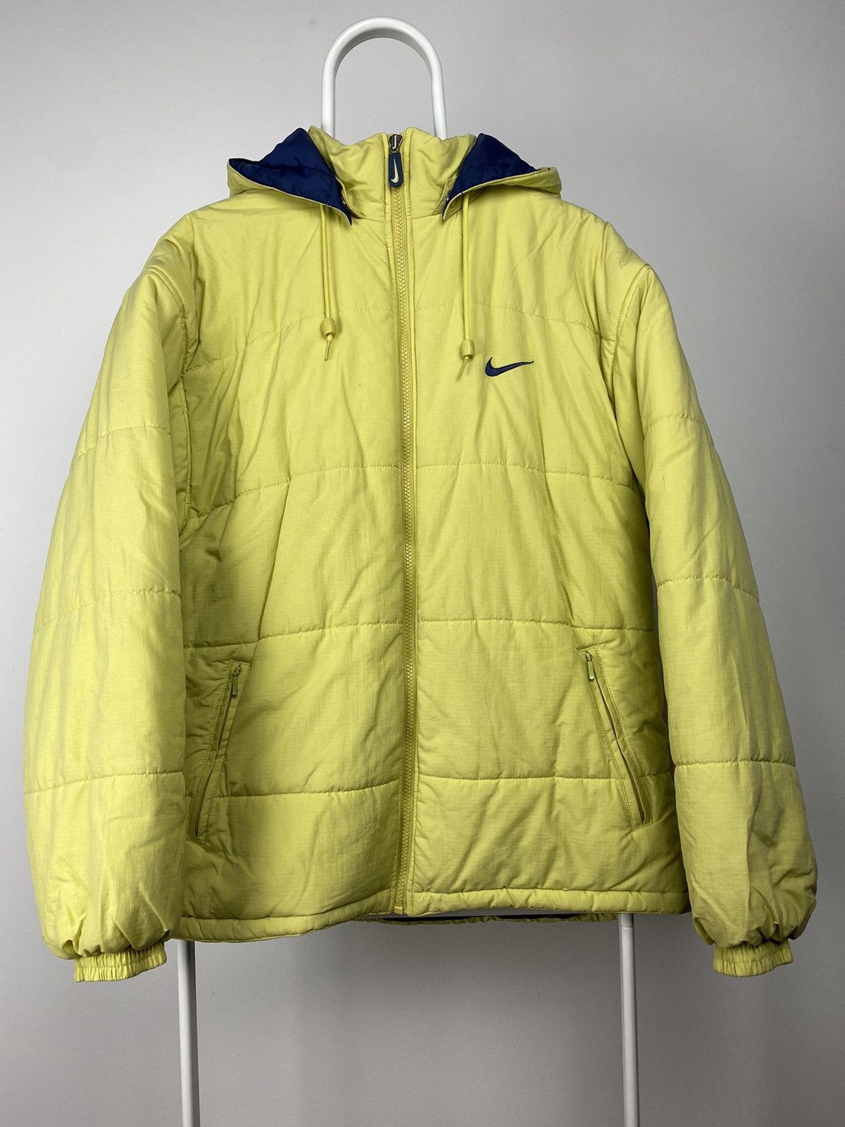 Nike × Vintage RARE 90s Nike vintage spell out puffer jacket small swoosh Size US M / EU 48-50 / 2 - 2 Thumbnail