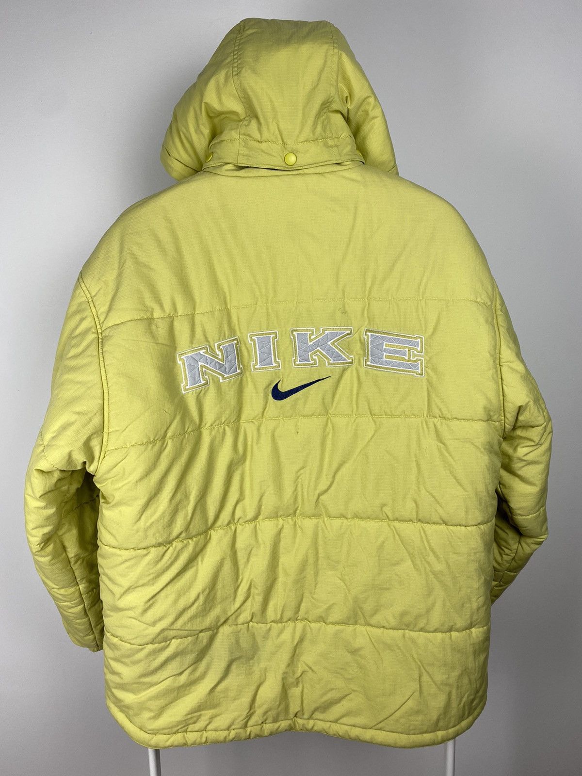 Nike × Vintage RARE 90s Nike vintage spell out puffer jacket small swoosh Size US M / EU 48-50 / 2 - 1 Thumbnail