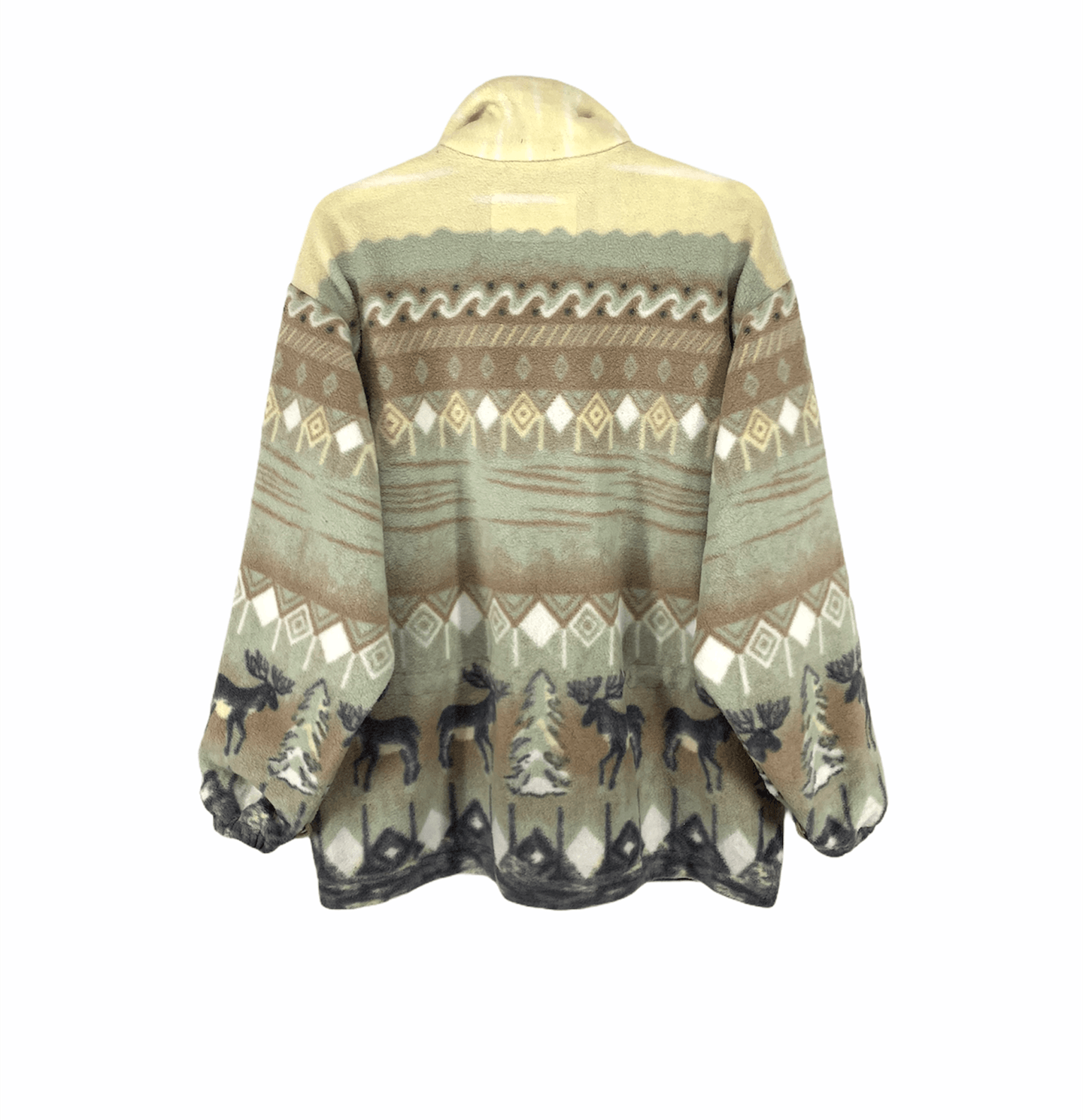 Japanese Brand Native art printed fleece jacket Size US M / EU 48-50 / 2 - 2 Thumbnail
