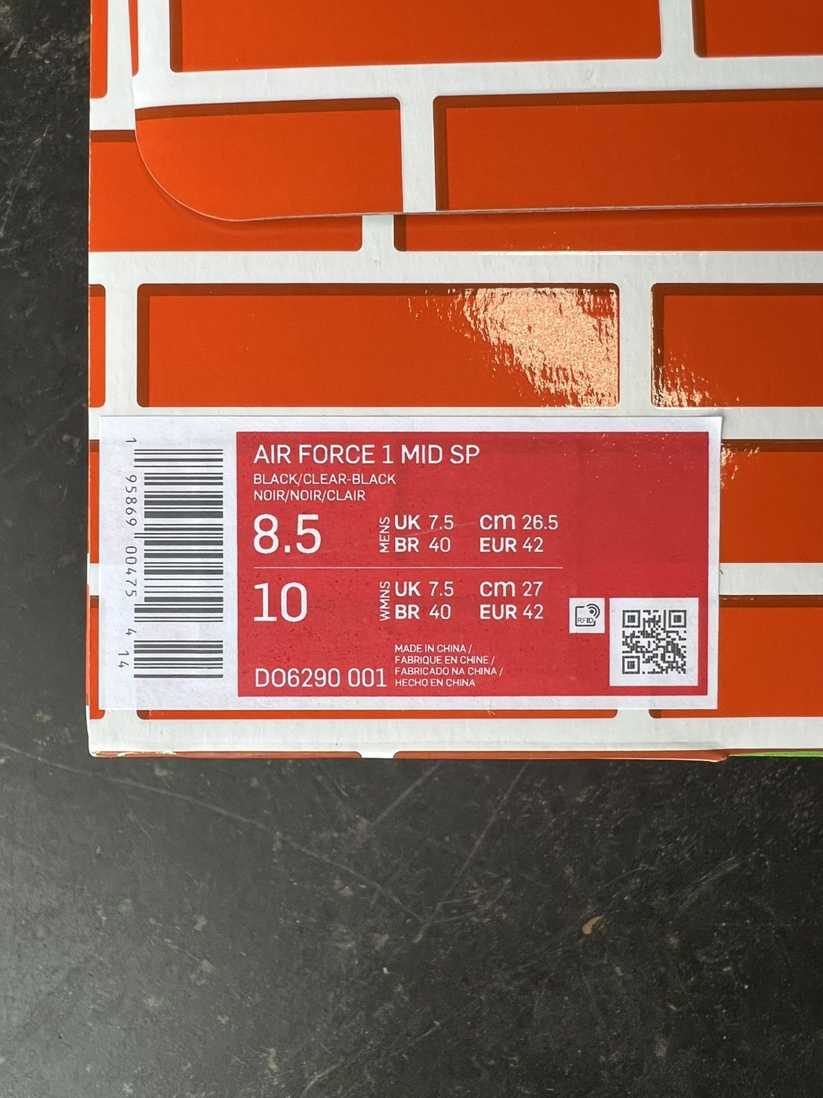 Nike × Off-White Nike x Off-White Air Force 1 Mid SP Black 8.5 Size US 8.5 / EU 41-42 - 3 Thumbnail