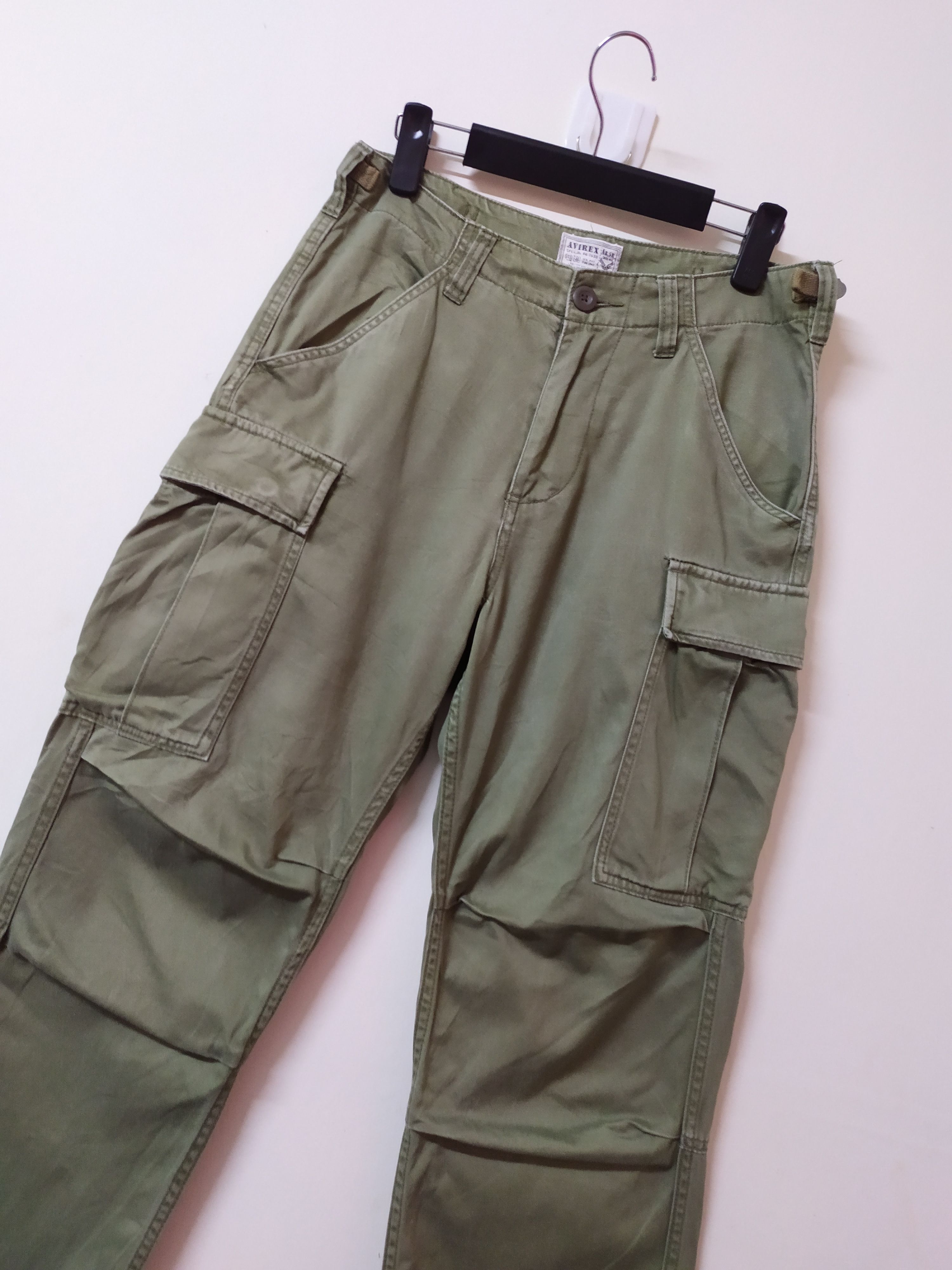 Avirex × Streetwear × Vintage AVIREX CARGO PANTS FADED
