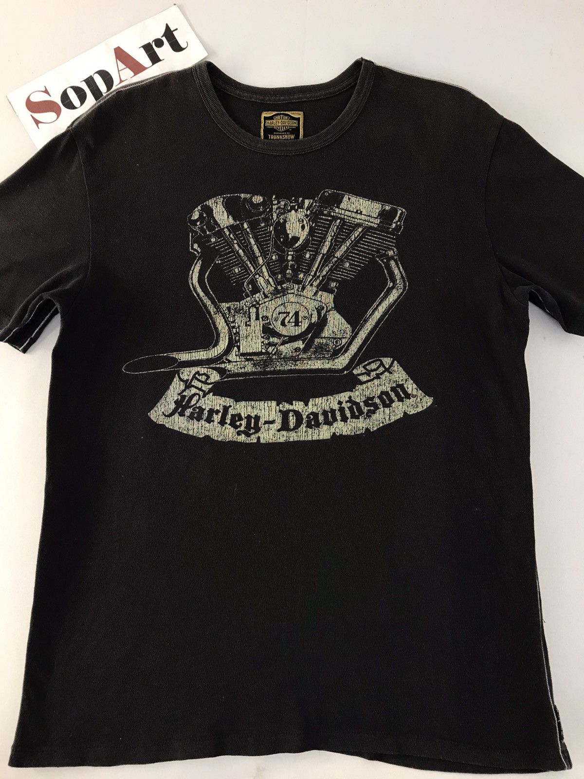 Harley Davidson × Vintage Vintage Harley Davidson Limited Edition Picture Engine Tee Size US L / EU 52-54 / 3 - 3 Thumbnail