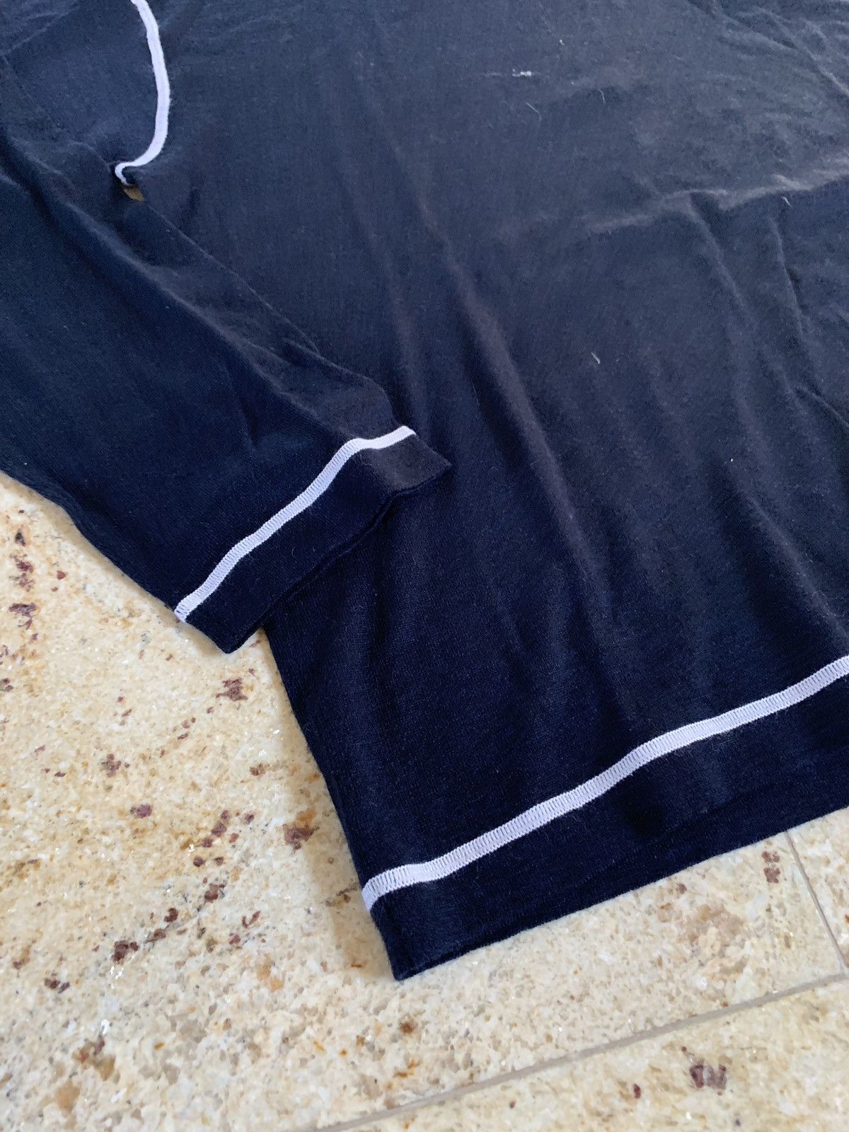 T by Alexander Wang Wool Navy White Stitch Pullover Hoodie Size US M / EU 48-50 / 2 - 3 Thumbnail