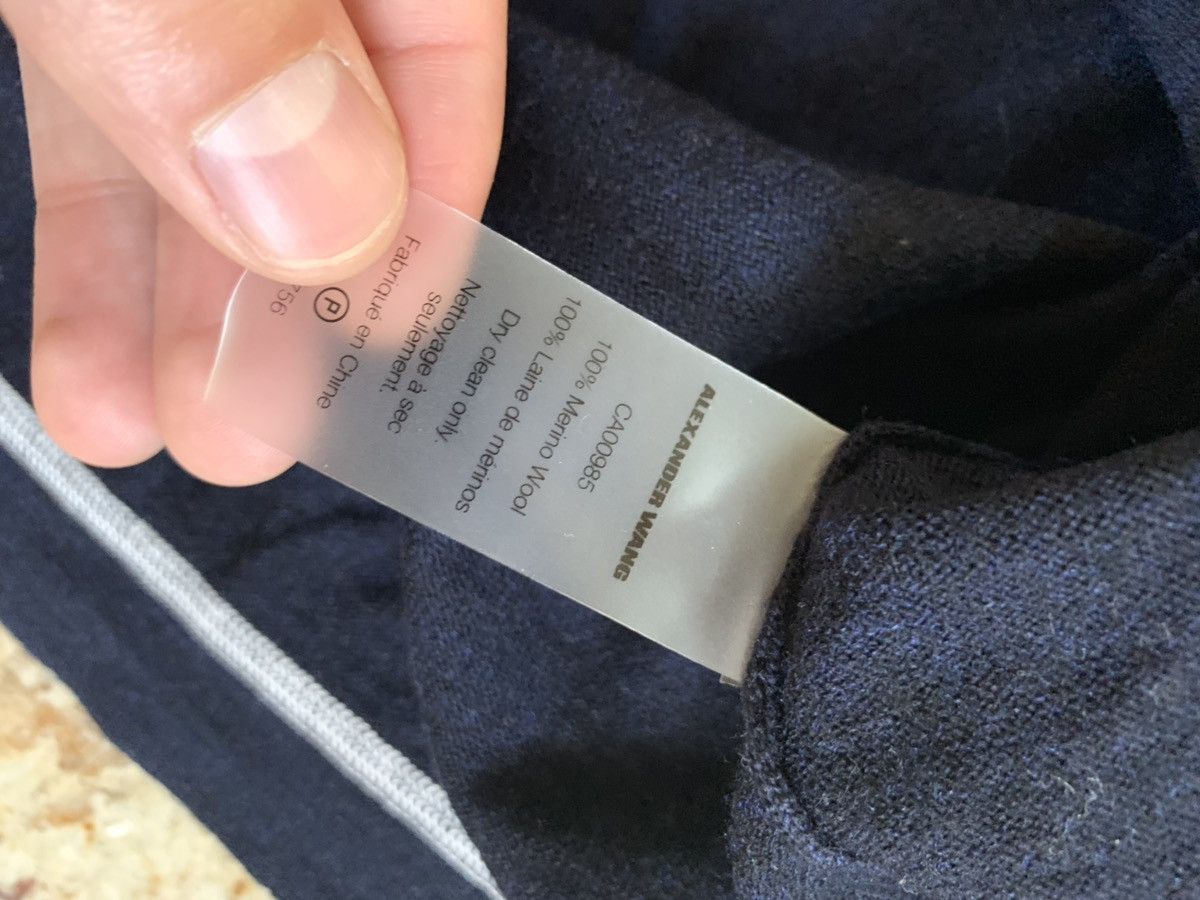 T by Alexander Wang Wool Navy White Stitch Pullover Hoodie Size US M / EU 48-50 / 2 - 12 Thumbnail