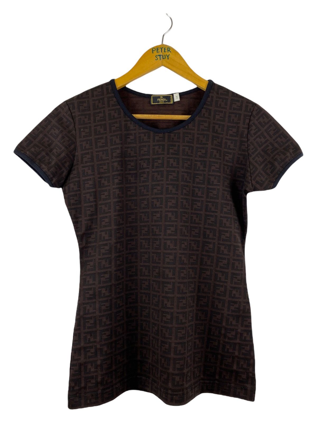 Fendi × Vintage VINTAGE FENDI MONOGRAM SLIM FIT SHIRT Size US S / EU 44-46 / 1 - 1 Thumbnail