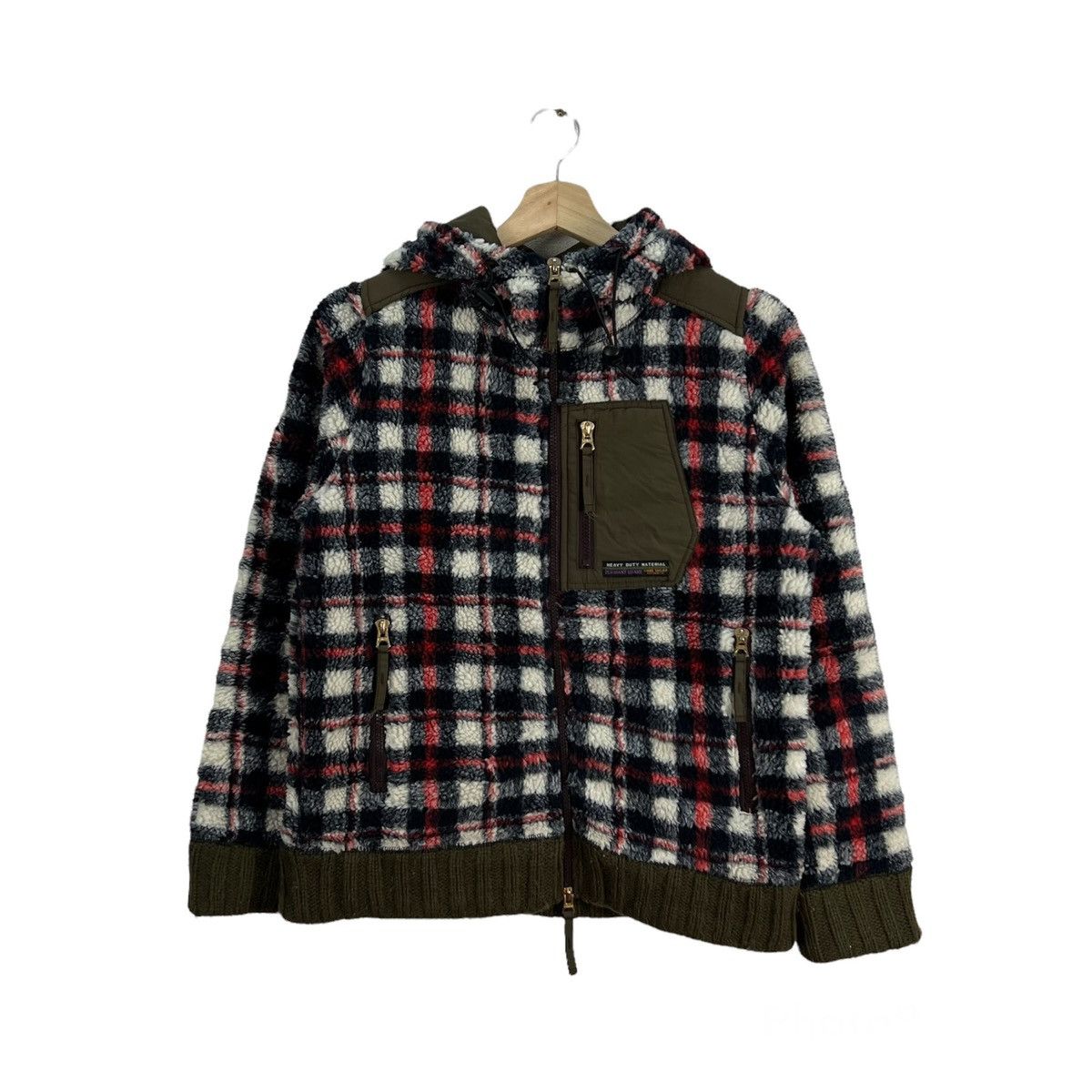 Japanese Brand RARE COLOUR CUBE SUGAR FLEECE JACKET TARTAN DESIGN Size US M / EU 48-50 / 2 - 1 Thumbnail