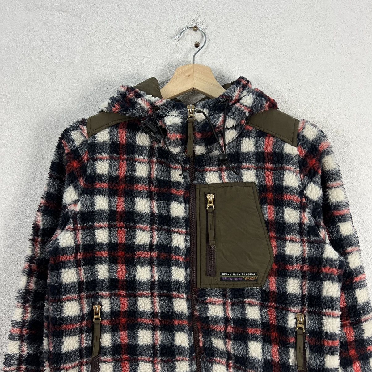 Japanese Brand RARE COLOUR CUBE SUGAR FLEECE JACKET TARTAN DESIGN Size US M / EU 48-50 / 2 - 3 Thumbnail