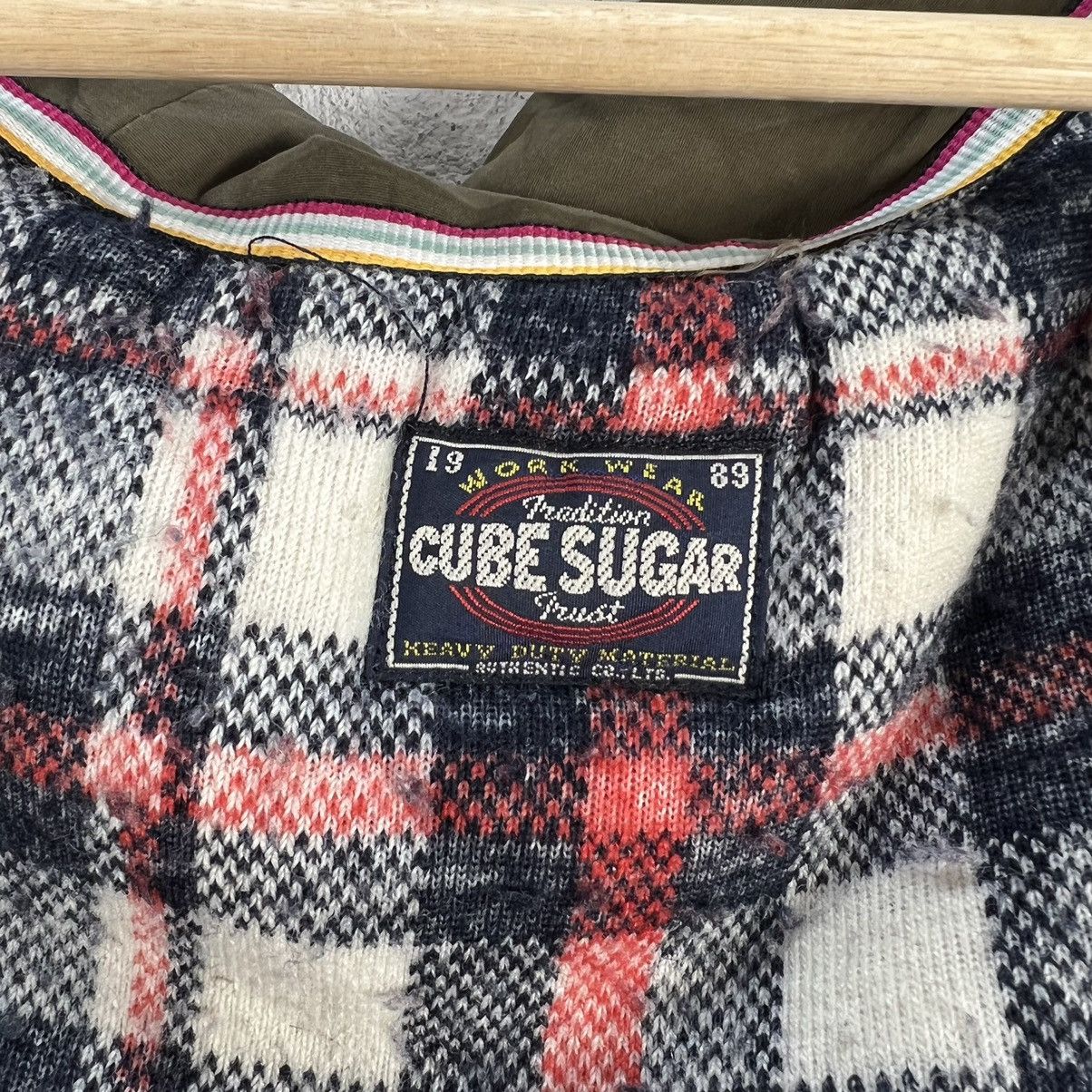 Japanese Brand RARE COLOUR CUBE SUGAR FLEECE JACKET TARTAN DESIGN Size US M / EU 48-50 / 2 - 11 Thumbnail