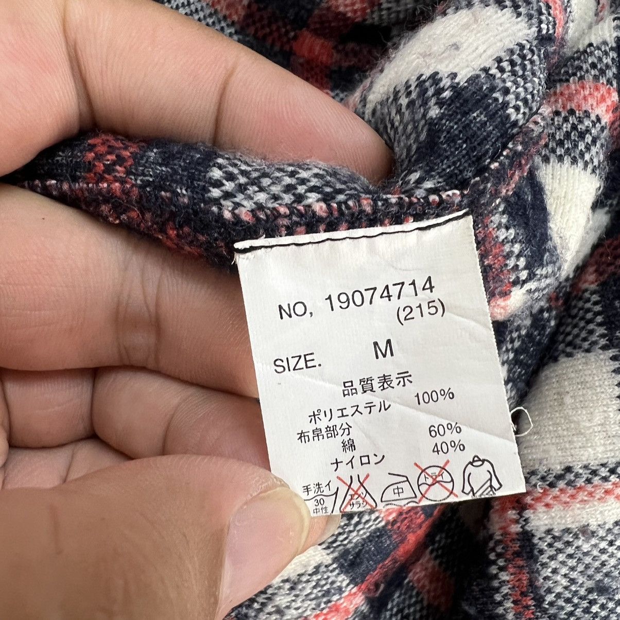 Japanese Brand RARE COLOUR CUBE SUGAR FLEECE JACKET TARTAN DESIGN Size US M / EU 48-50 / 2 - 12 Thumbnail