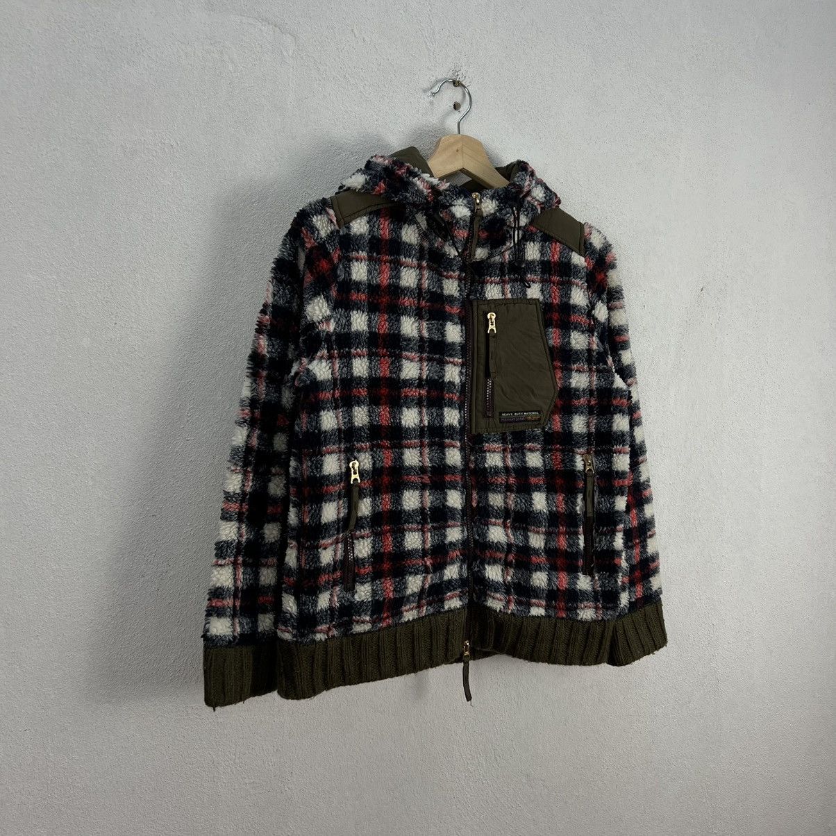 Japanese Brand RARE COLOUR CUBE SUGAR FLEECE JACKET TARTAN DESIGN Size US M / EU 48-50 / 2 - 2 Thumbnail
