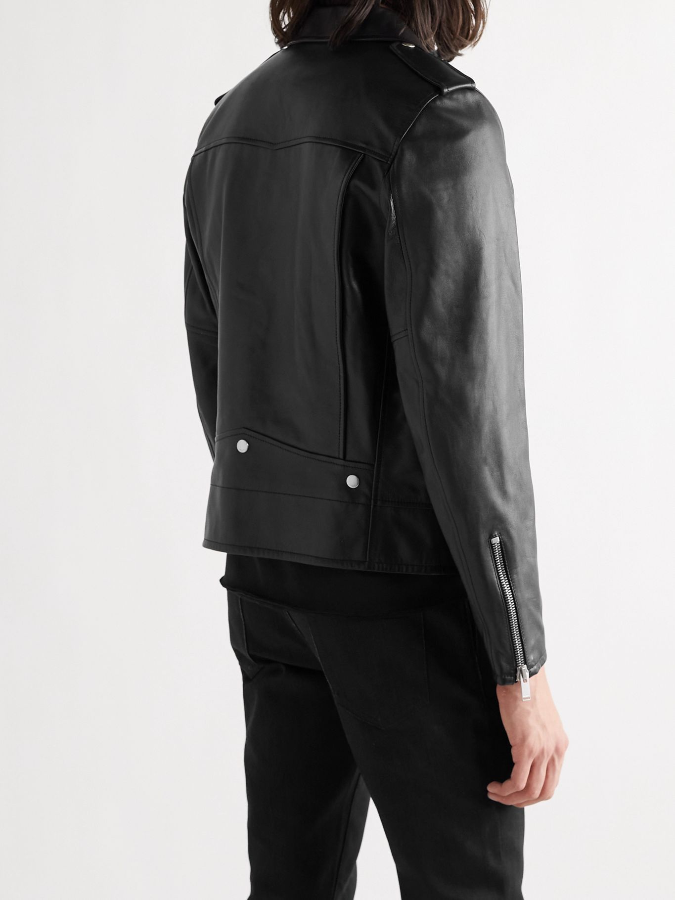 Hedi Slimane × Saint Laurent Paris Saint Laurent Motorcycle Jacket (IT 48, L01, Lambskin) Size US M / EU 48-50 / 2 - 4 Thumbnail