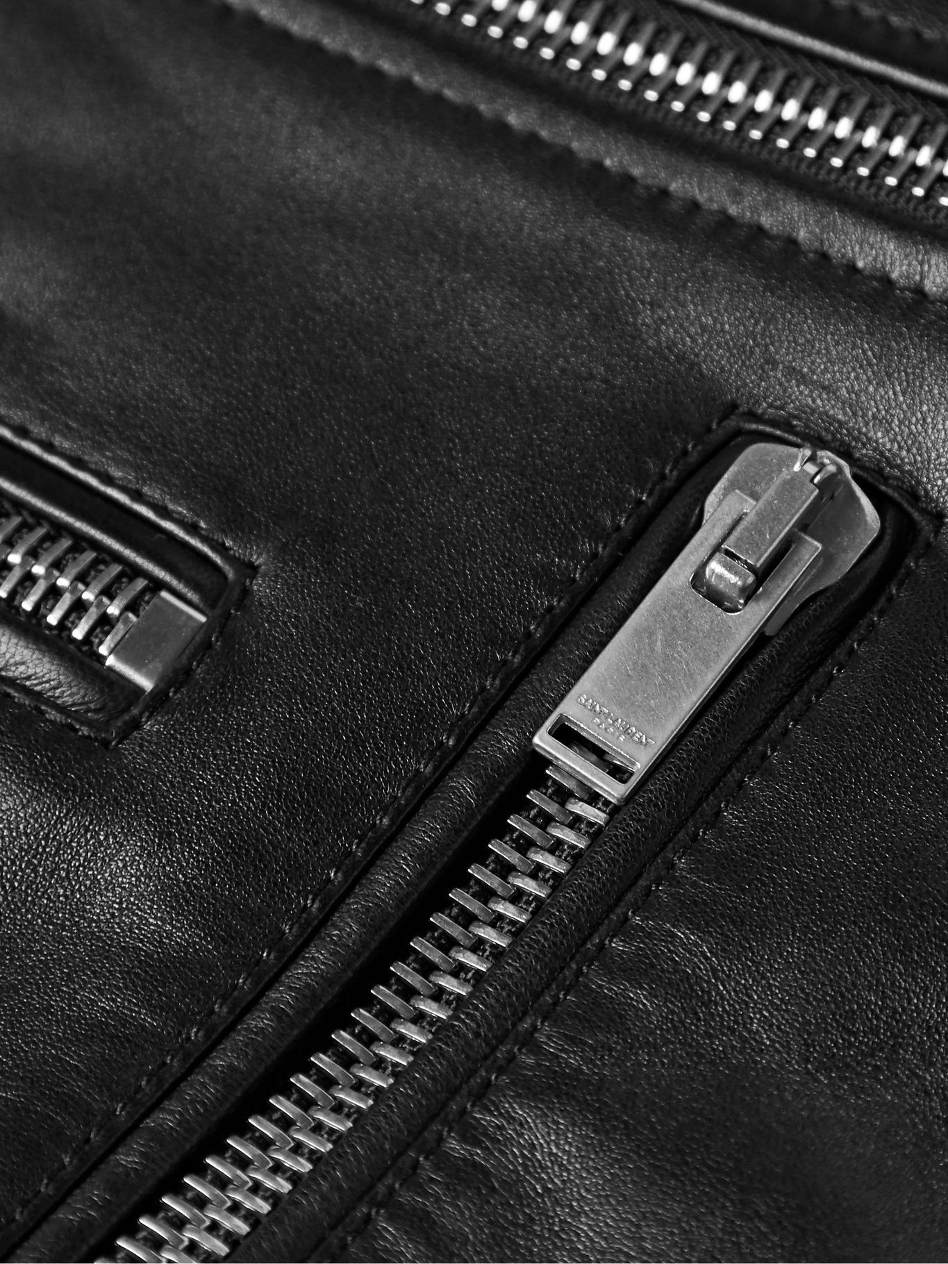 Hedi Slimane × Saint Laurent Paris Saint Laurent Motorcycle Jacket (IT 48, L01, Lambskin) Size US M / EU 48-50 / 2 - 3 Thumbnail