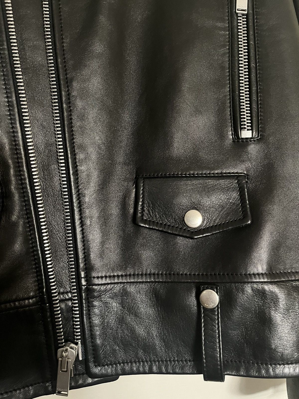 Hedi Slimane × Saint Laurent Paris Saint Laurent Motorcycle Jacket (IT 48, L01, Lambskin) Size US M / EU 48-50 / 2 - 11 Thumbnail